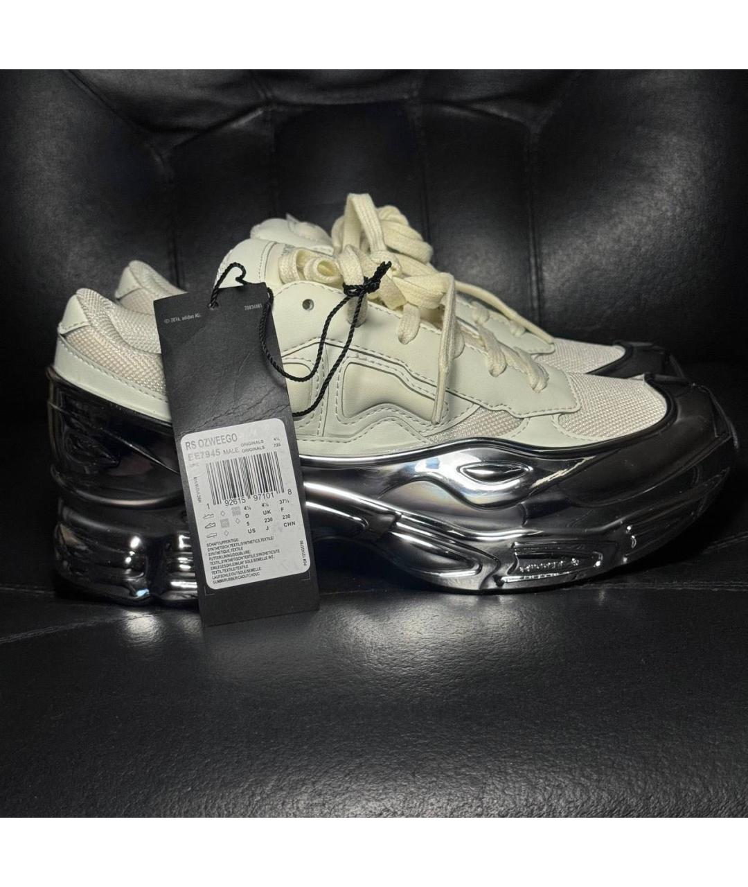 ADIDAS X RAF SIMONS Белые текстильные низкие кроссовки / кеды, фото 2