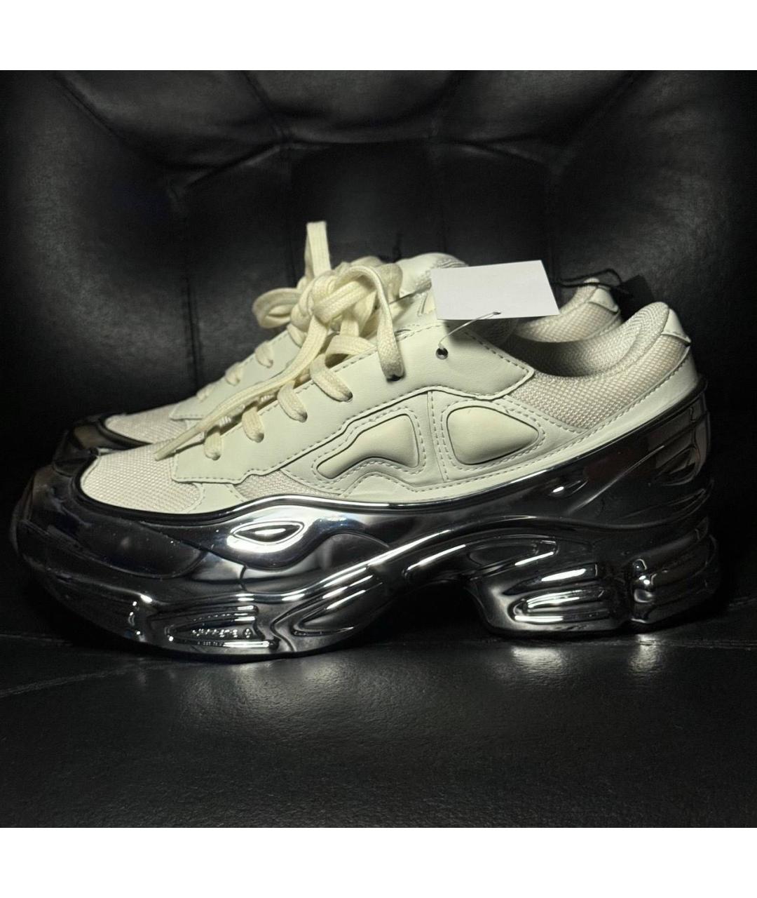 ADIDAS X RAF SIMONS Белые текстильные низкие кроссовки / кеды, фото 9