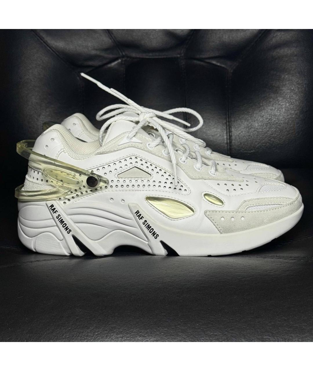 RAF SIMONS Белые кожаные кроссовки, фото 9