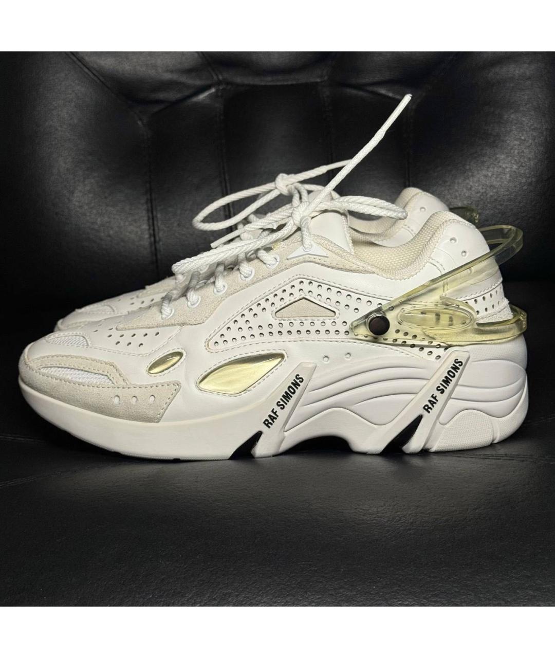 RAF SIMONS Белые кожаные кроссовки, фото 4