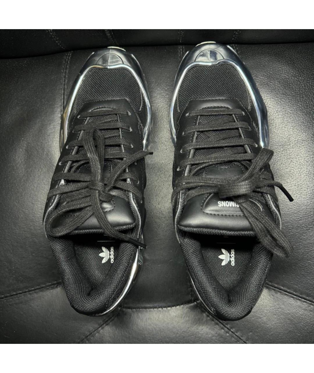 ADIDAS X RAF SIMONS Черные текстильные низкие кроссовки / кеды, фото 7