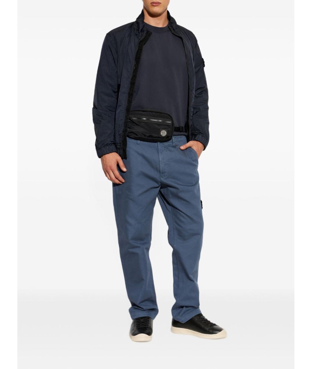 STONE ISLAND Синий хлопковый джемпер / свитер, фото 2
