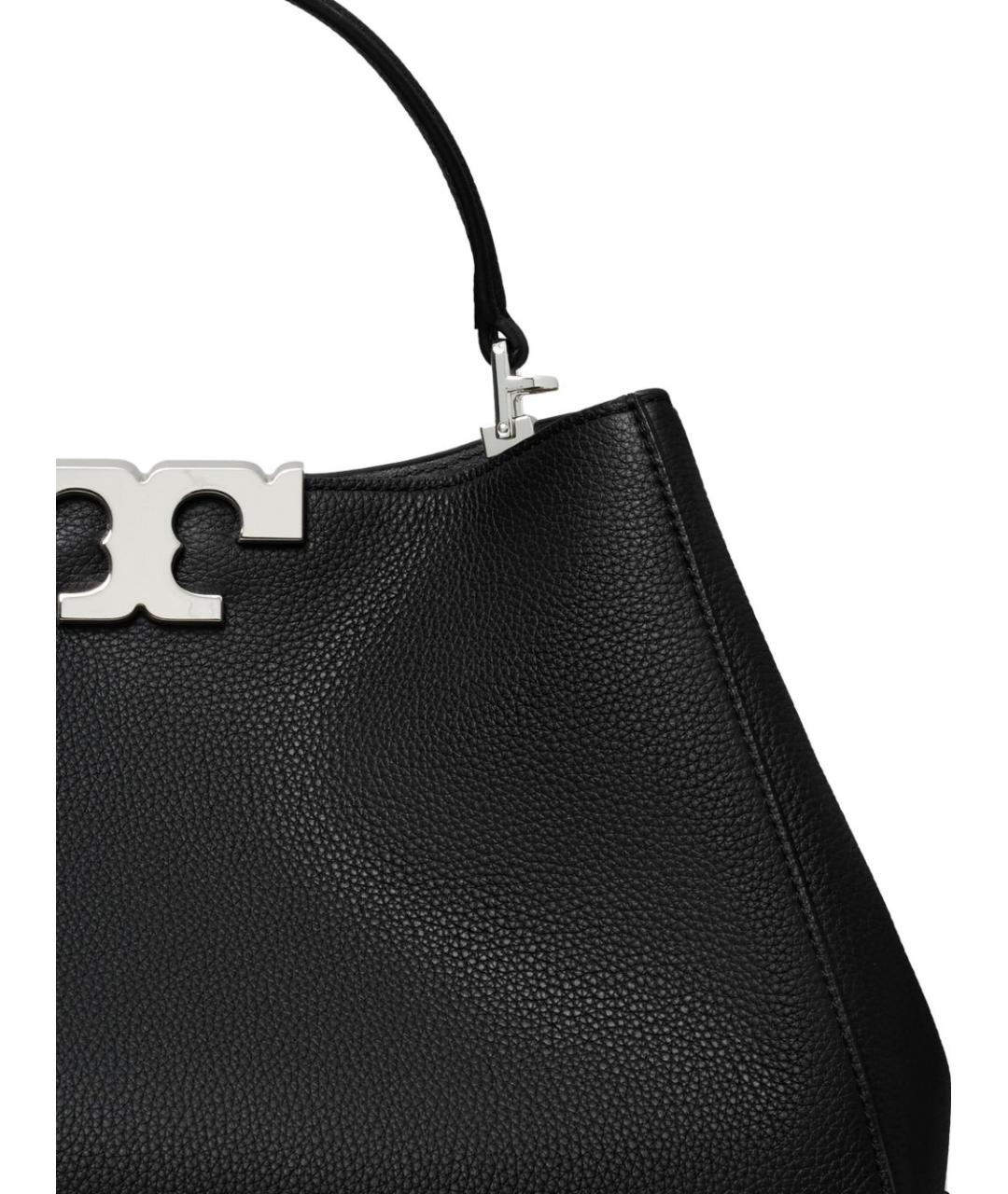 TORY BURCH Черная кожаная сумка тоут, фото 3