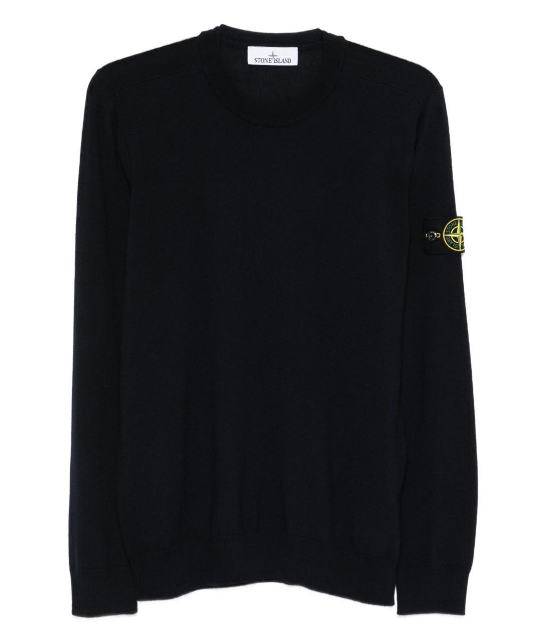 STONE ISLAND Синий шерстяной джемпер / свитер, фото 1
