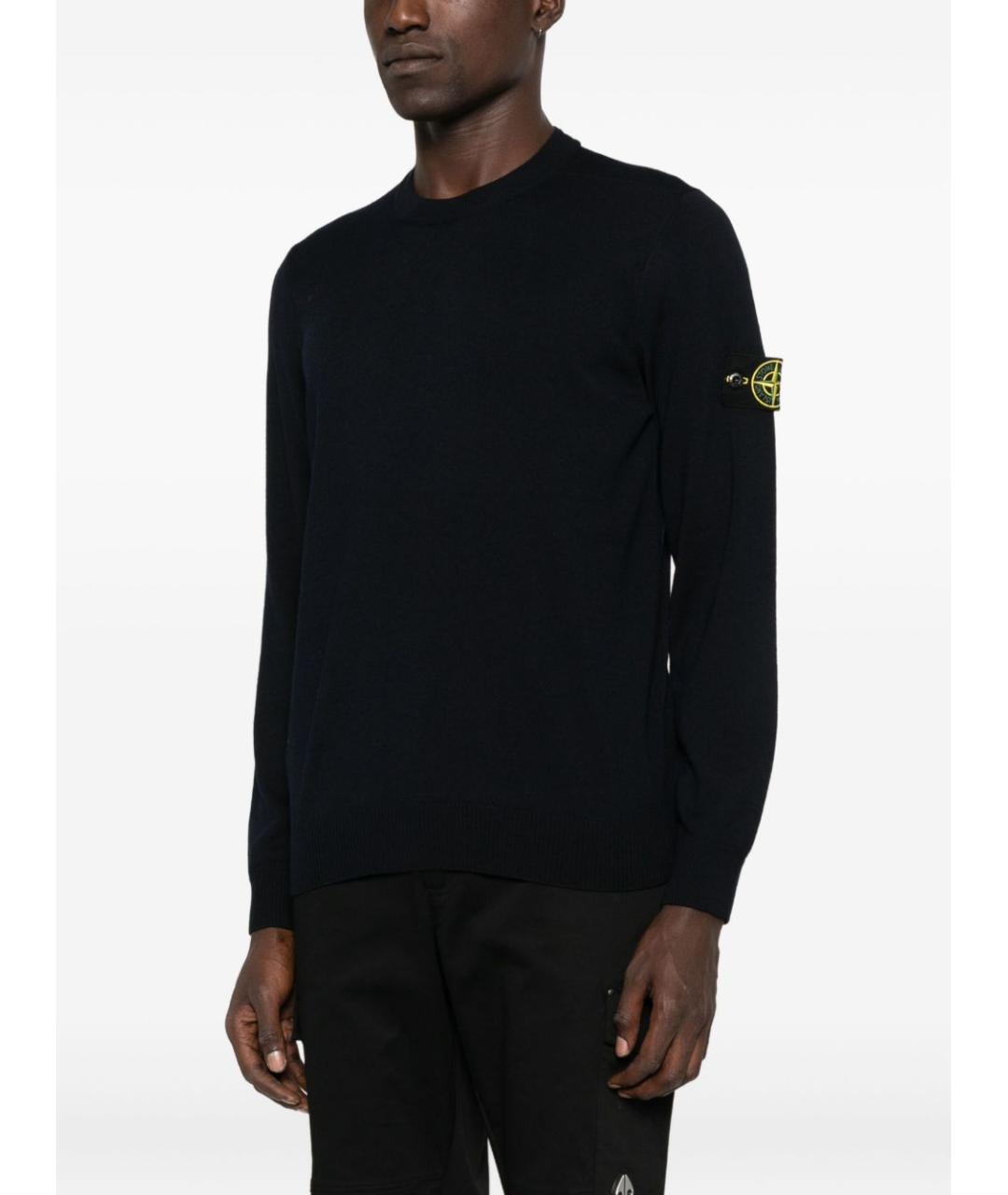 STONE ISLAND Синий шерстяной джемпер / свитер, фото 5
