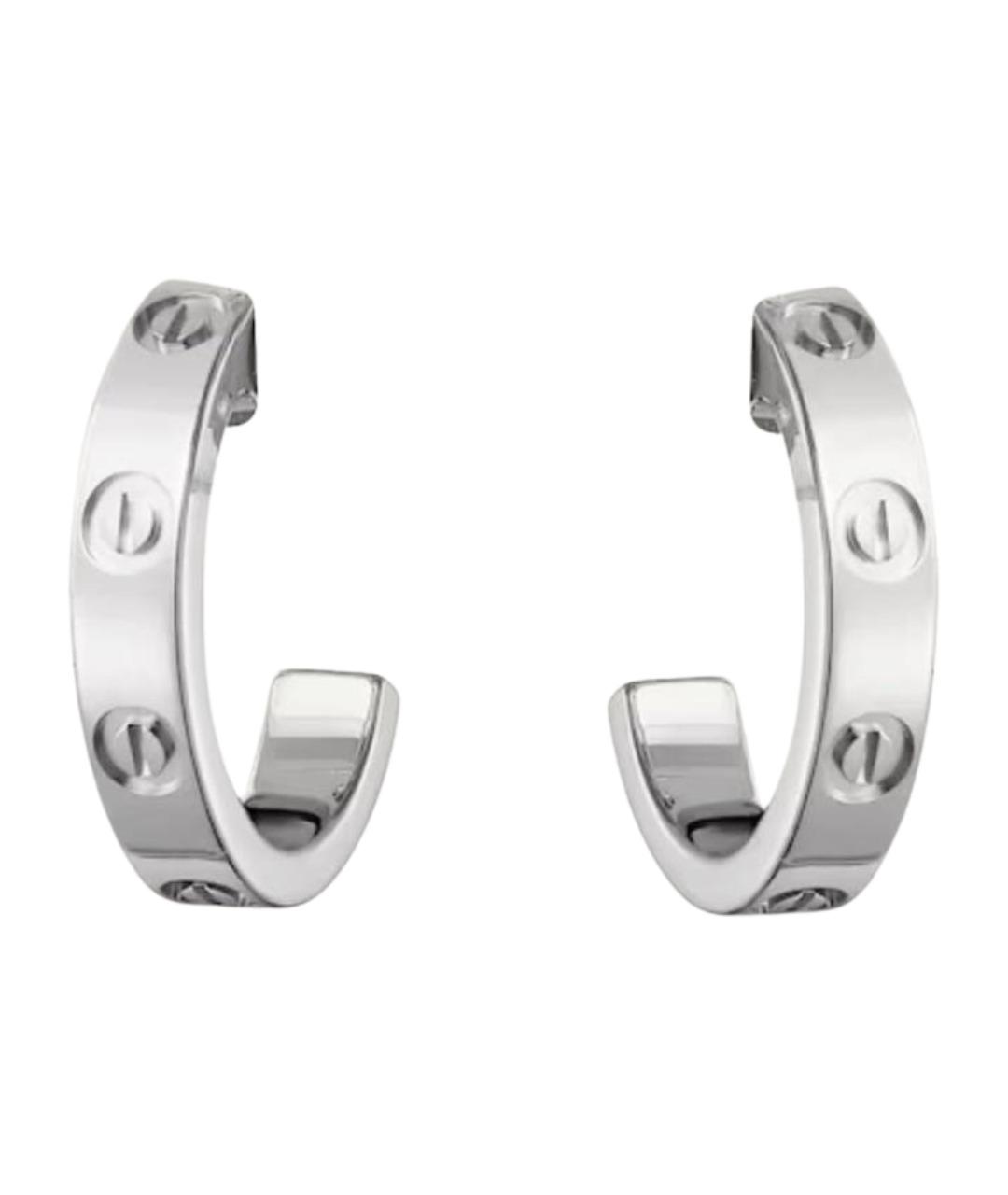 CARTIER Серебряные серьги из белого золота, фото 1