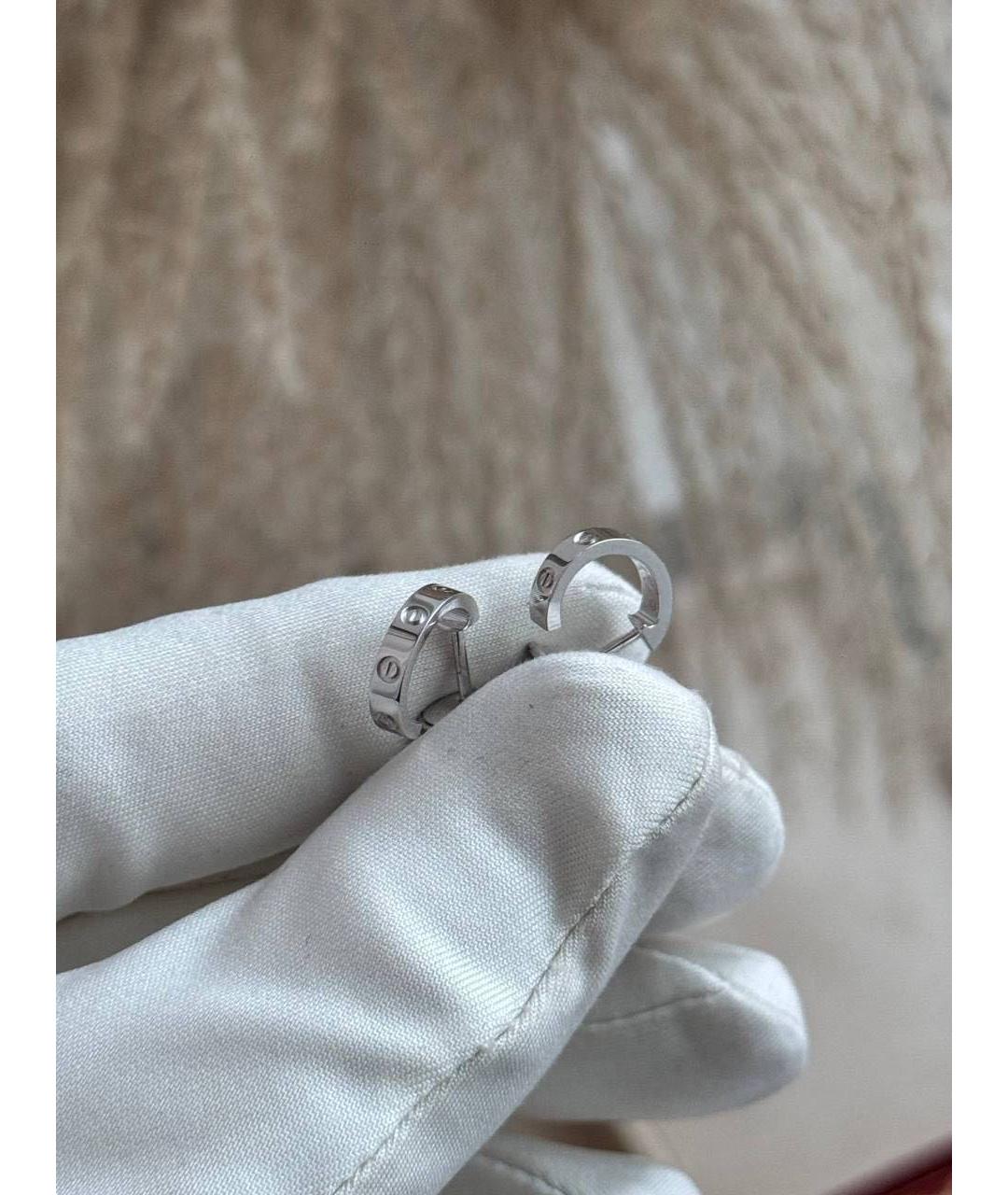 CARTIER Серебряные серьги из белого золота, фото 3