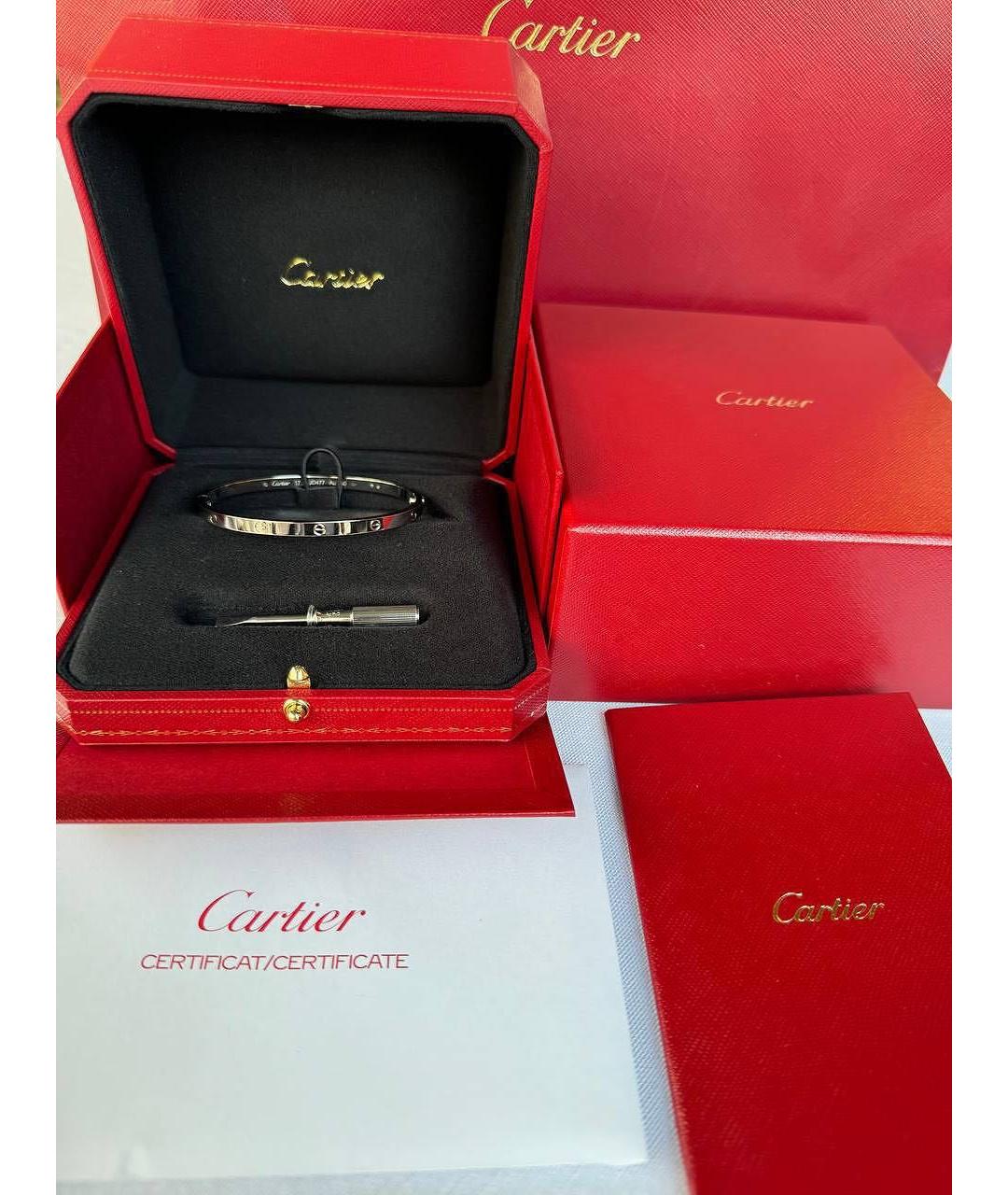 CARTIER Серебряный браслет из белого золота, фото 3