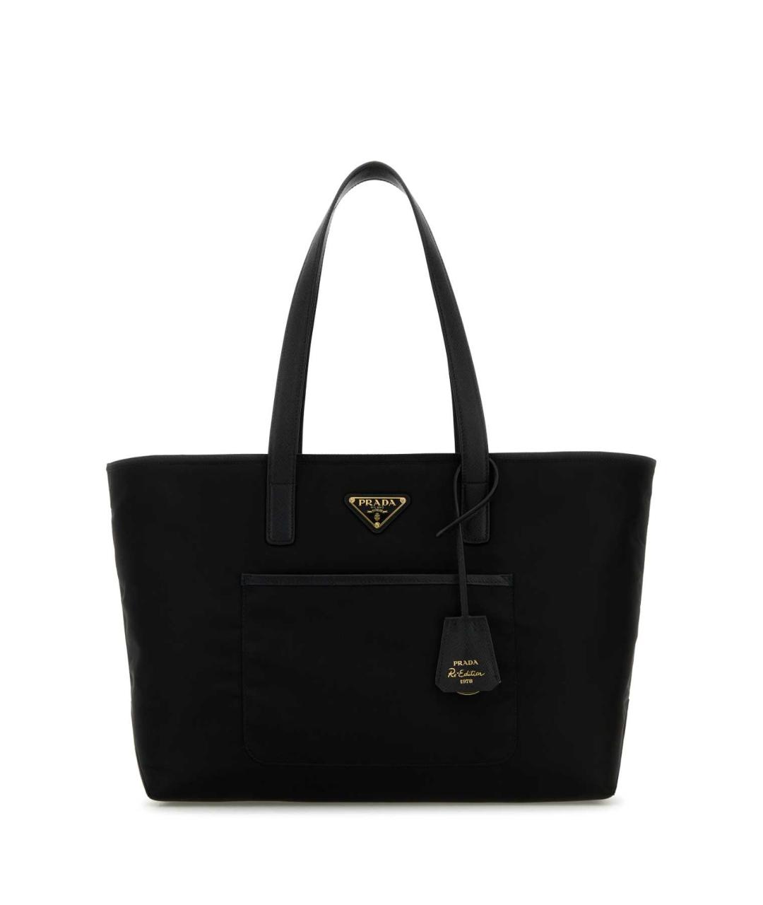 PRADA Черная нейлоновая сумка тоут, фото 1