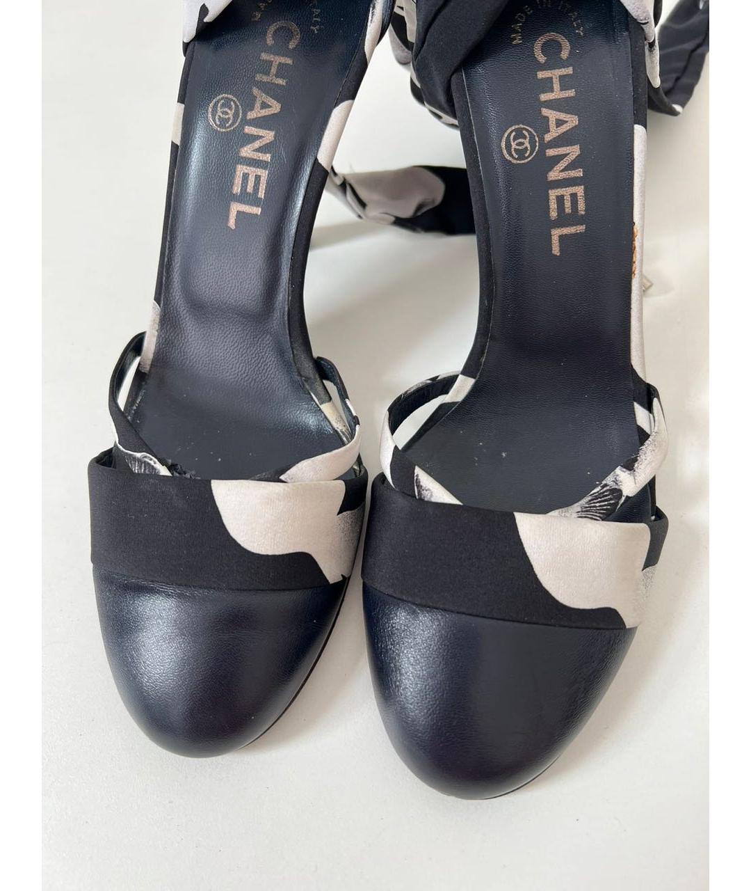 CHANEL Черные кожаные туфли, фото 4