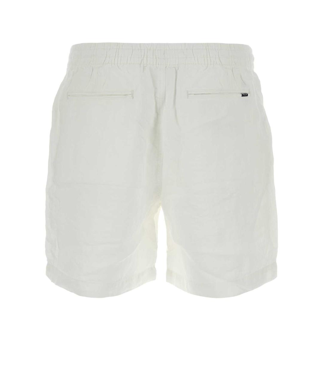 POLO RALPH LAUREN Белые льняные шорты, фото 2
