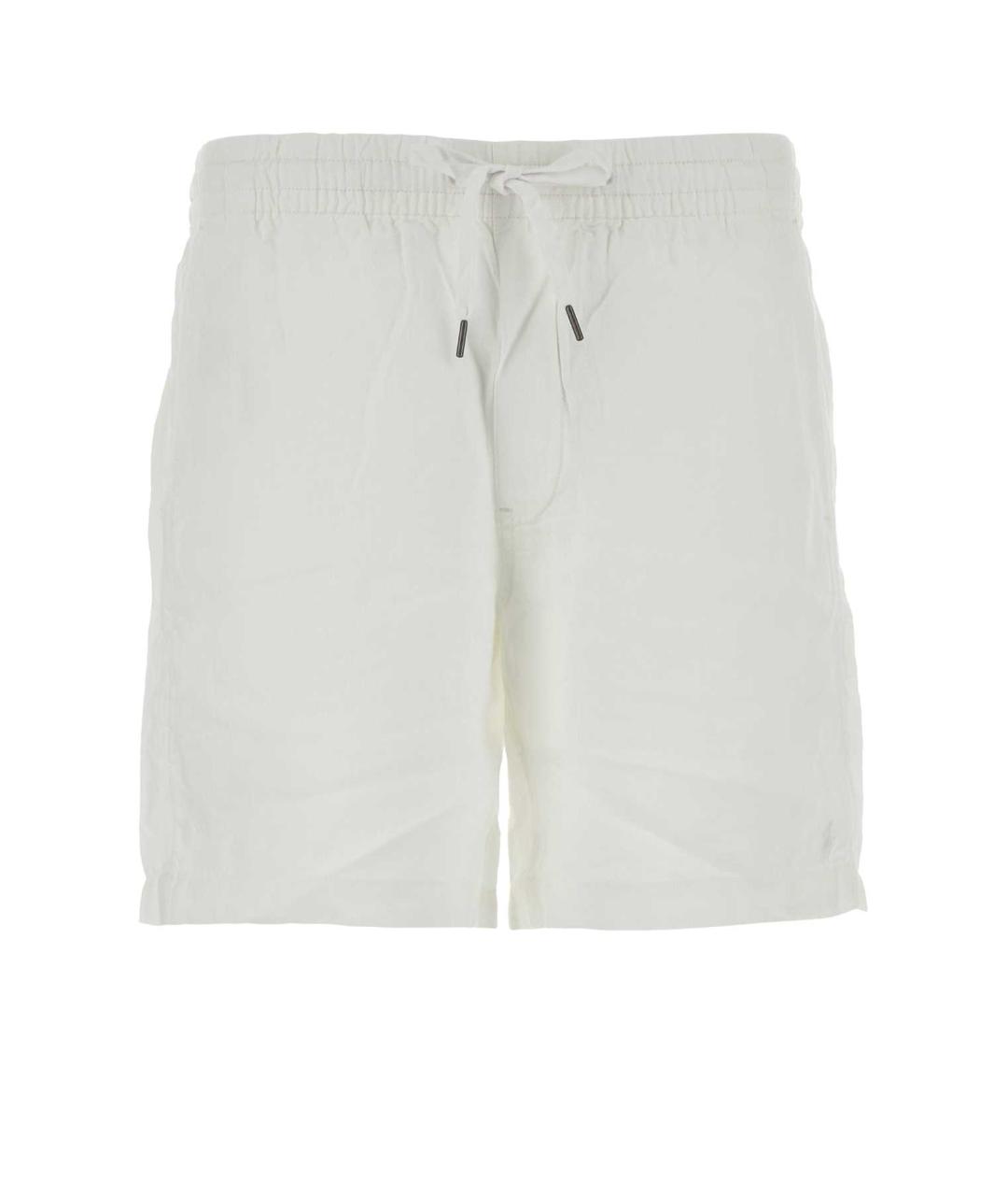 POLO RALPH LAUREN Белые льняные шорты, фото 1
