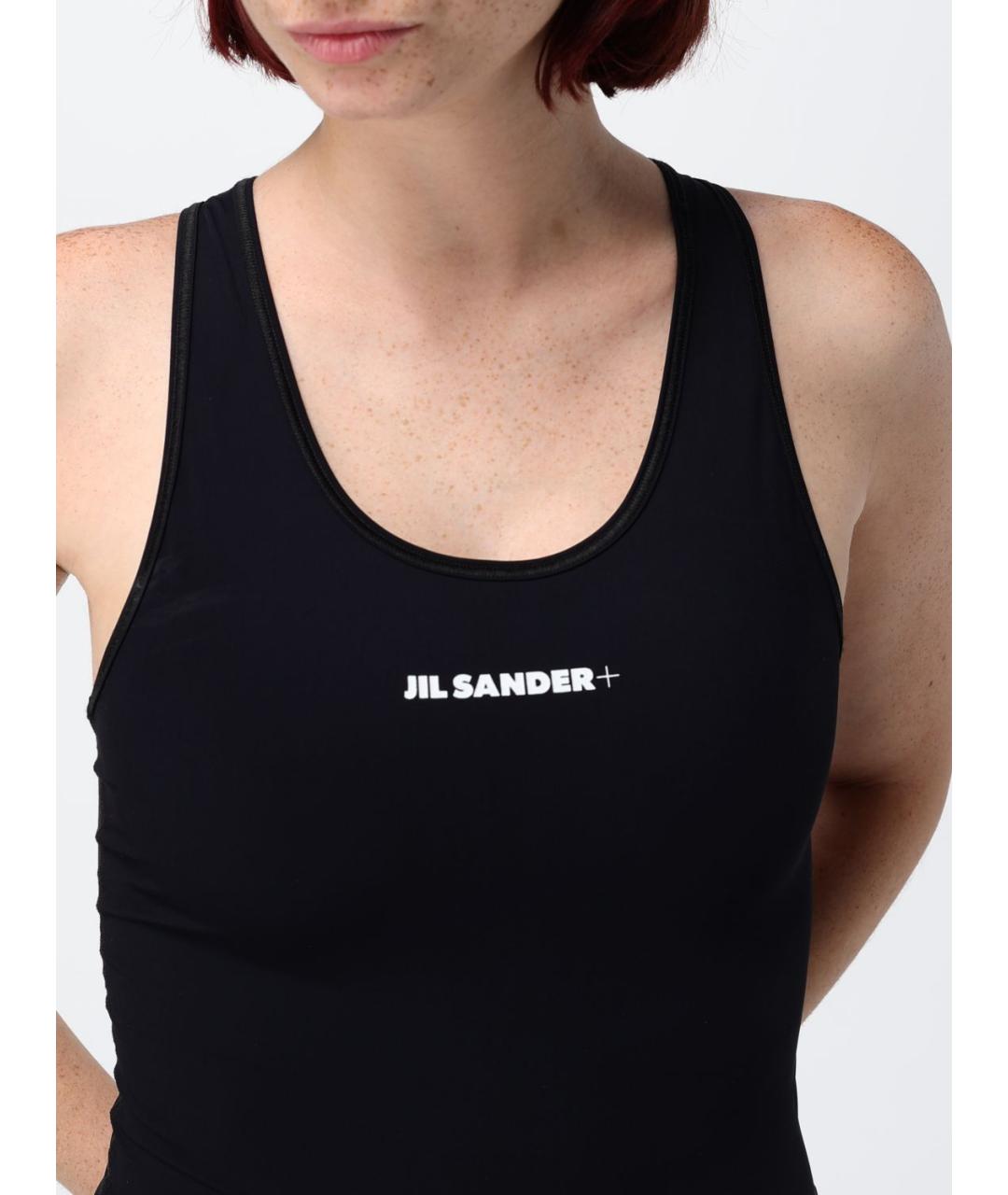 JIL SANDER Черная полиамидовая майка, фото 5