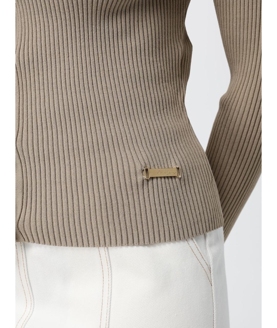 ARMANI EXCHANGE Бежевый вискозный кардиган, фото 3