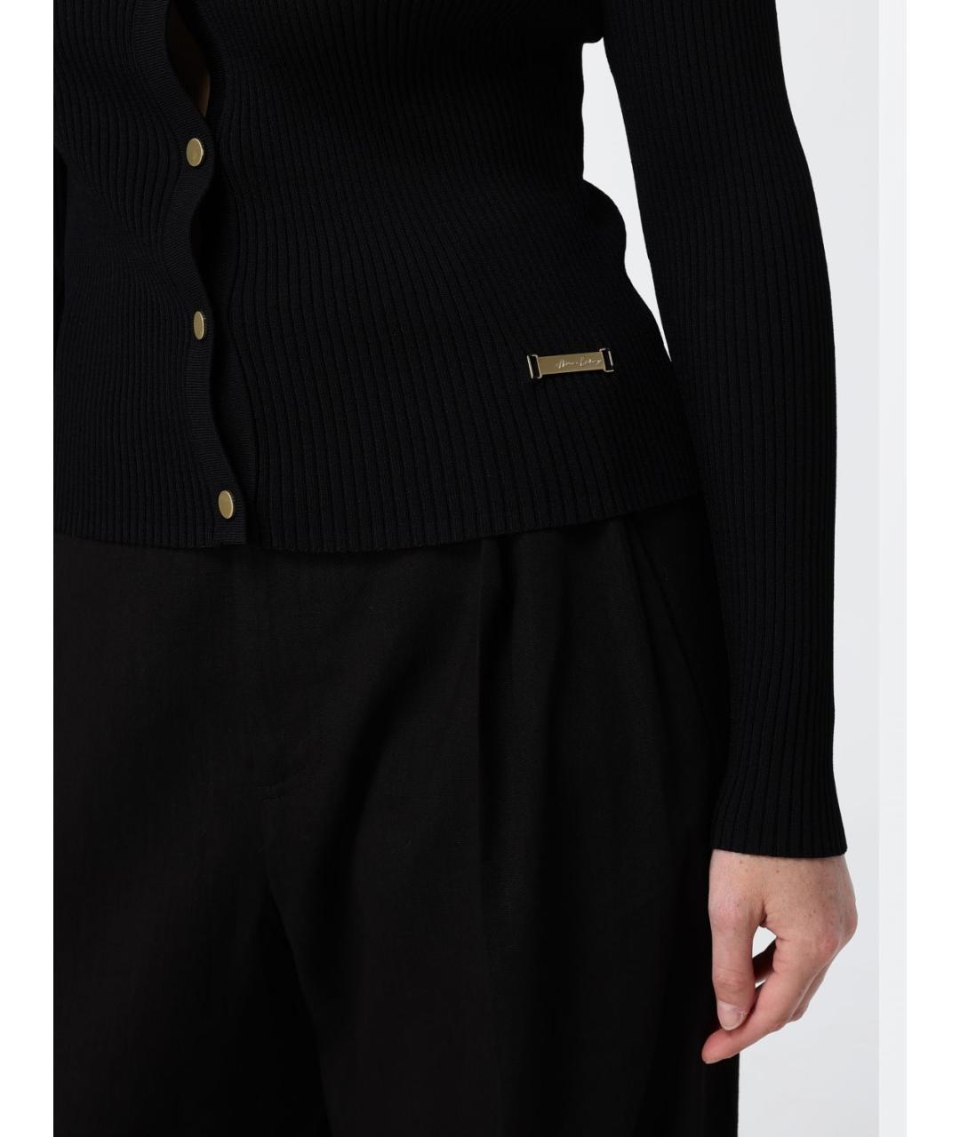 ARMANI EXCHANGE Черный вискозный кардиган, фото 3