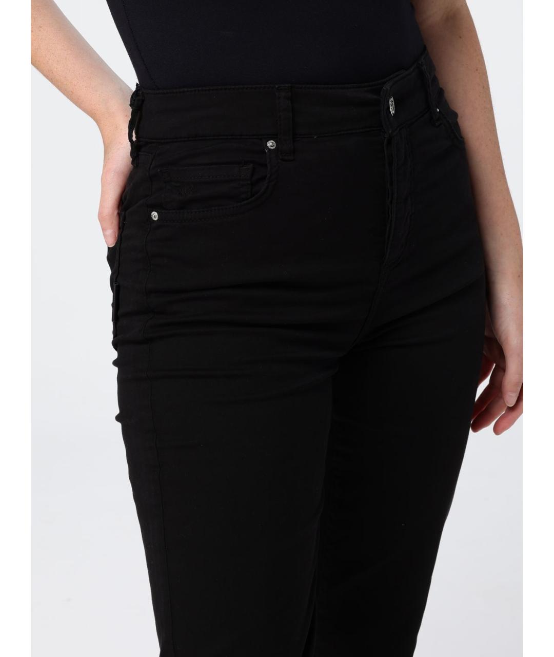 ARMANI EXCHANGE Черные хлопко-эластановые прямые джинсы, фото 3