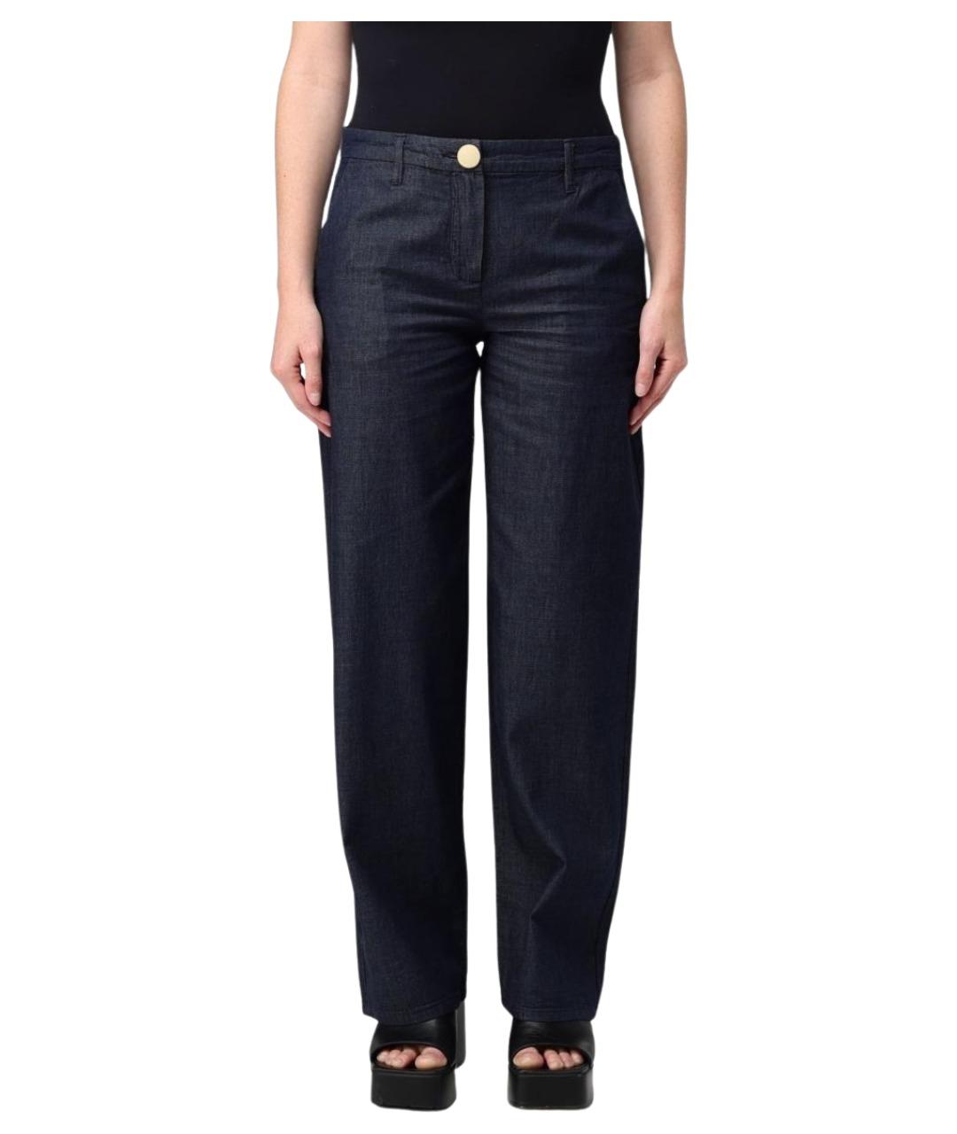 ARMANI EXCHANGE Синие хлопковые прямые брюки, фото 1