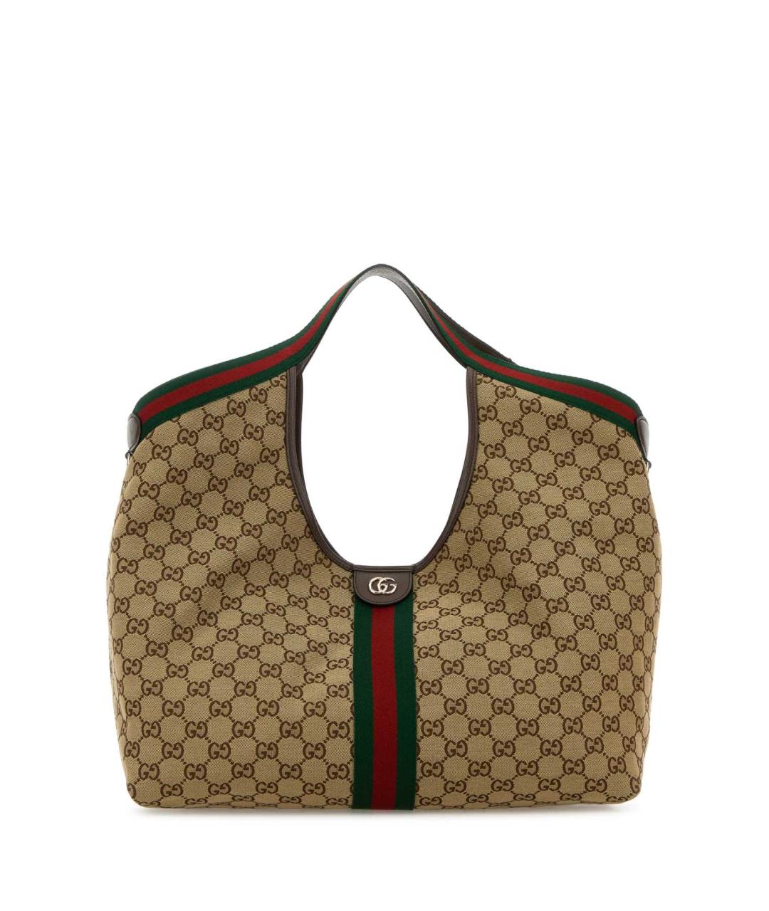 GUCCI Бежевая тканевая сумка тоут, фото 1