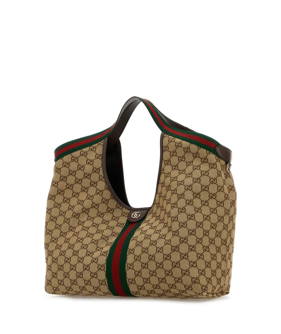 GUCCI Бежевая тканевая сумка тоут, фото 2