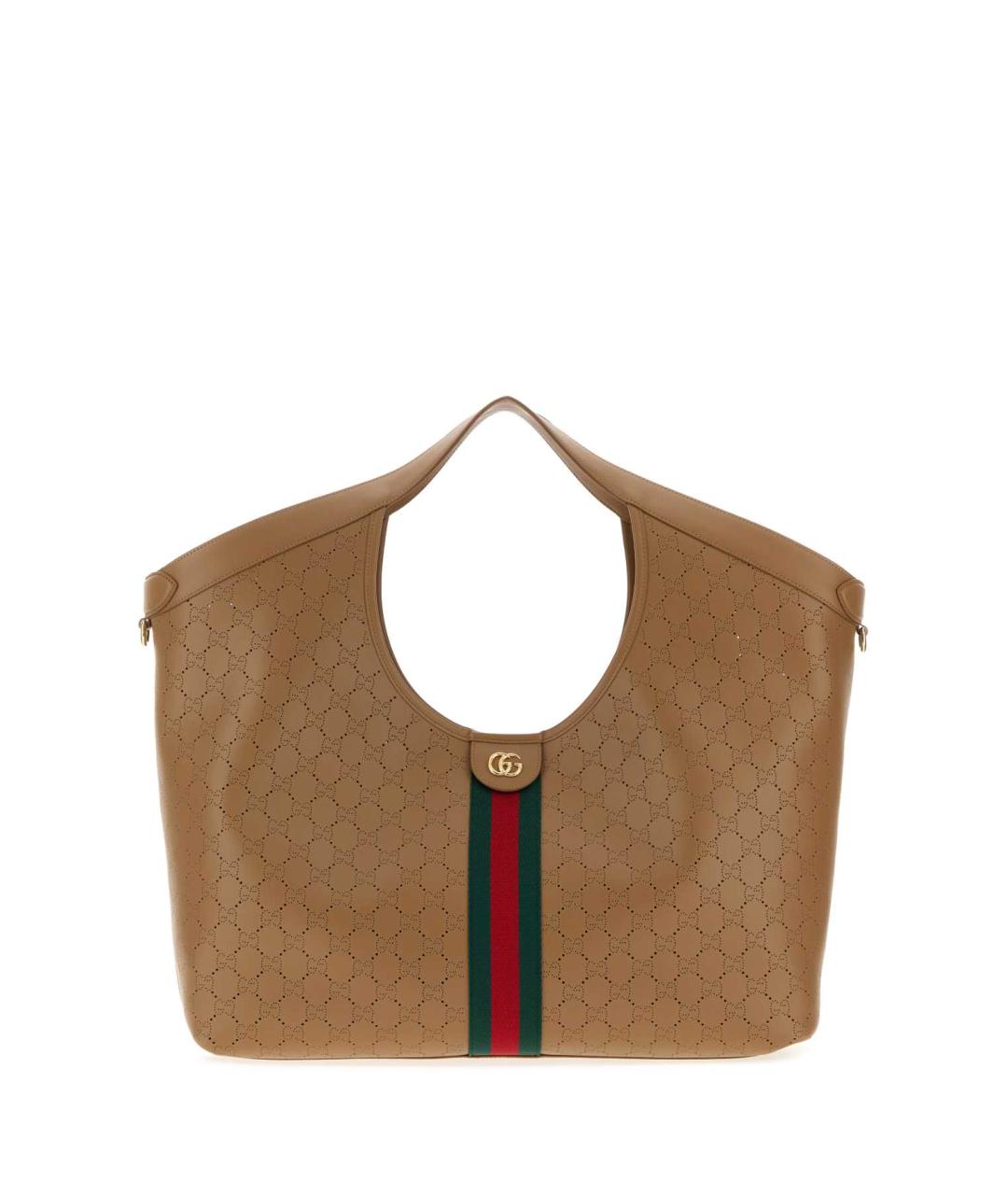 GUCCI Бежевая кожаная сумка тоут, фото 1