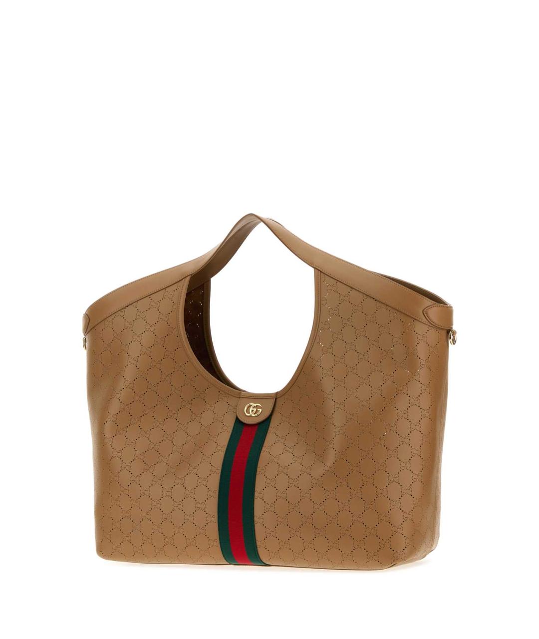 GUCCI Бежевая кожаная сумка тоут, фото 2