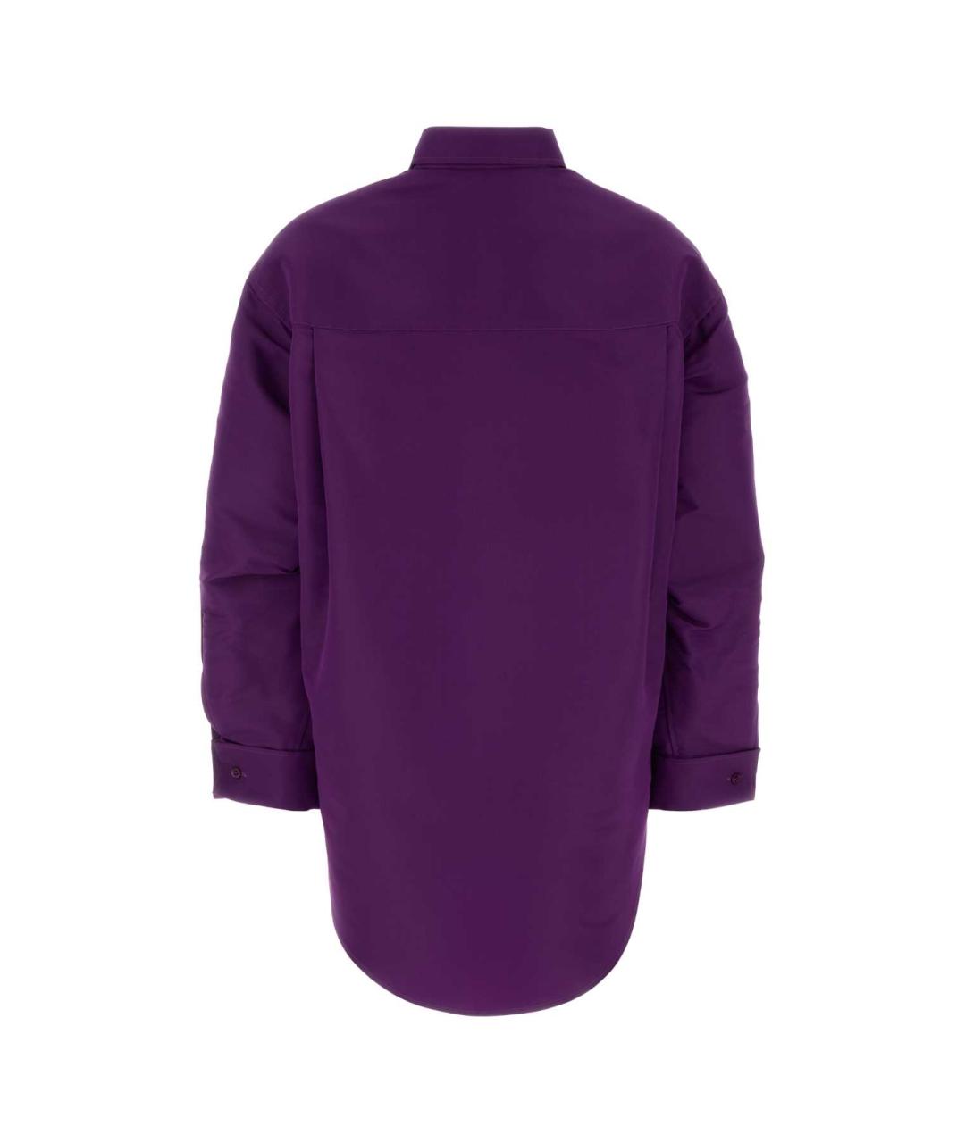 BALENCIAGA Фиолетовая шелковая рубашка, фото 2