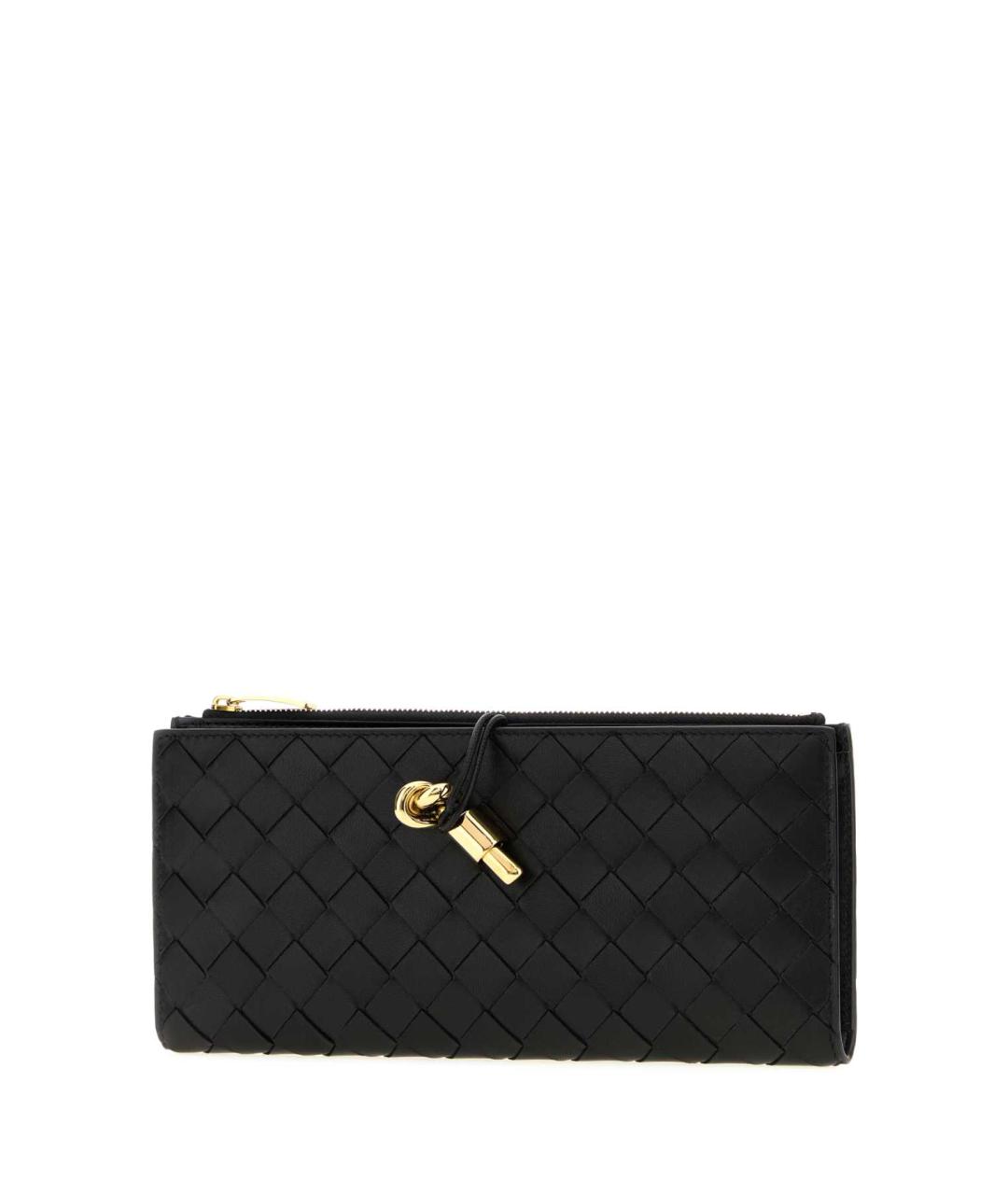 BOTTEGA VENETA Черный кожаный кошелек, фото 2