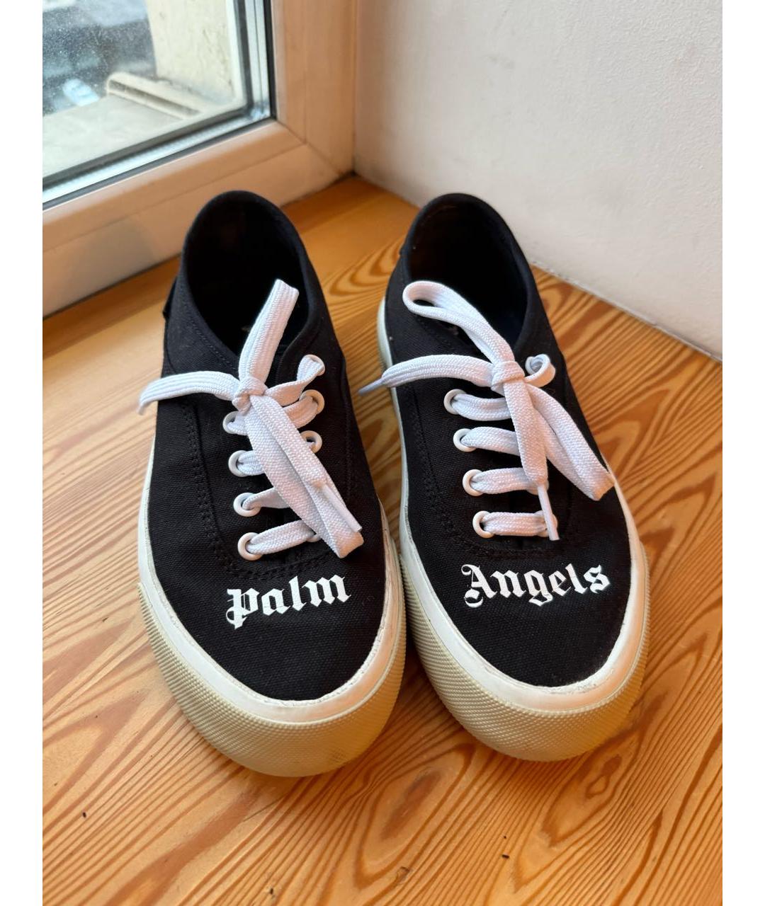 PALM ANGELS Черные текстильные кеды, фото 2