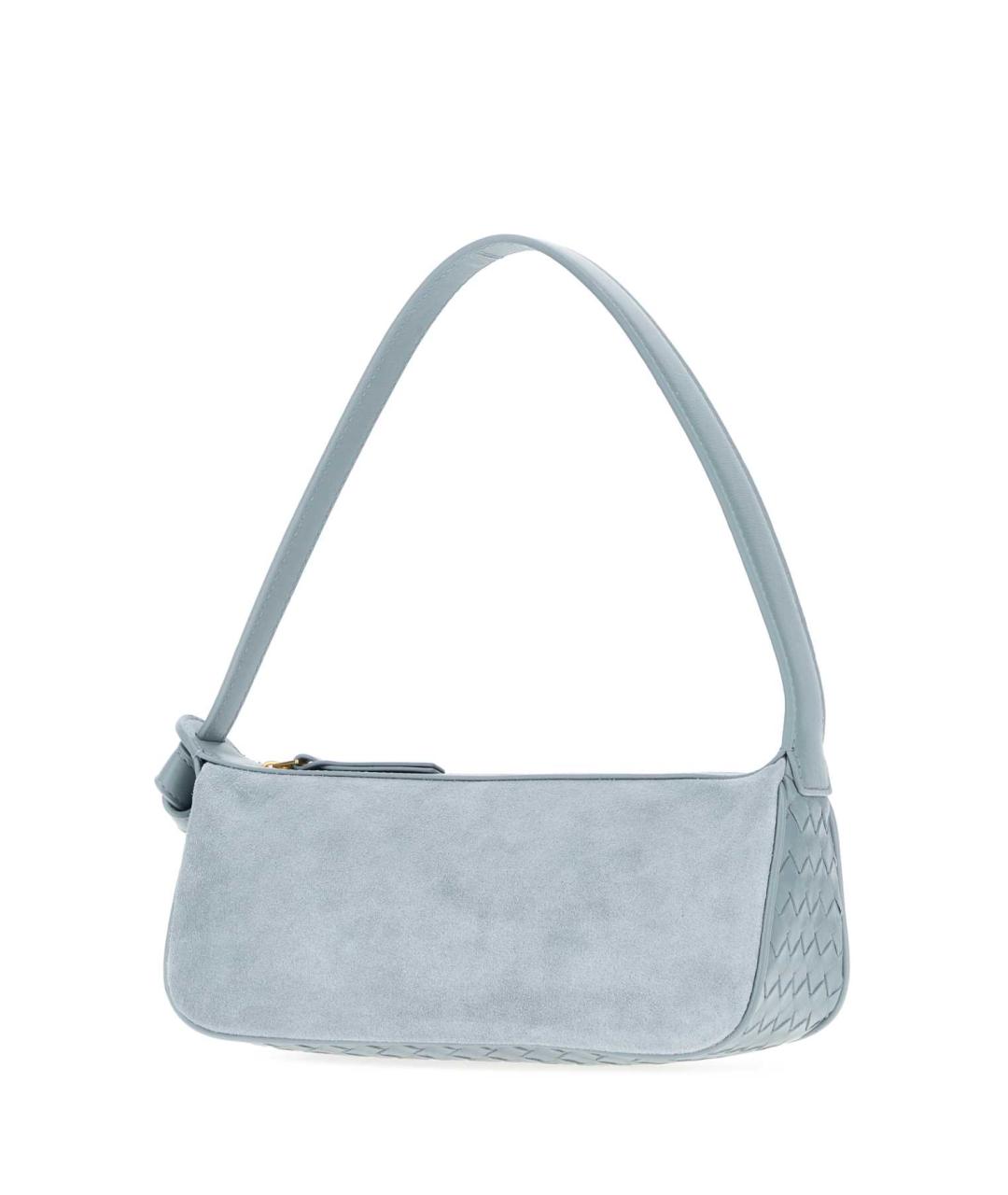 BOTTEGA VENETA Голубая замшевая сумка через плечо, фото 2