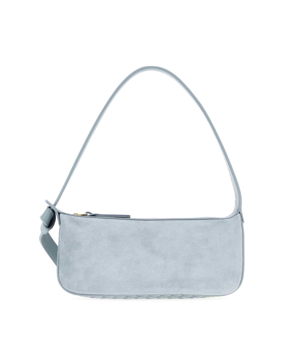 BOTTEGA VENETA Голубая замшевая сумка через плечо, фото 1