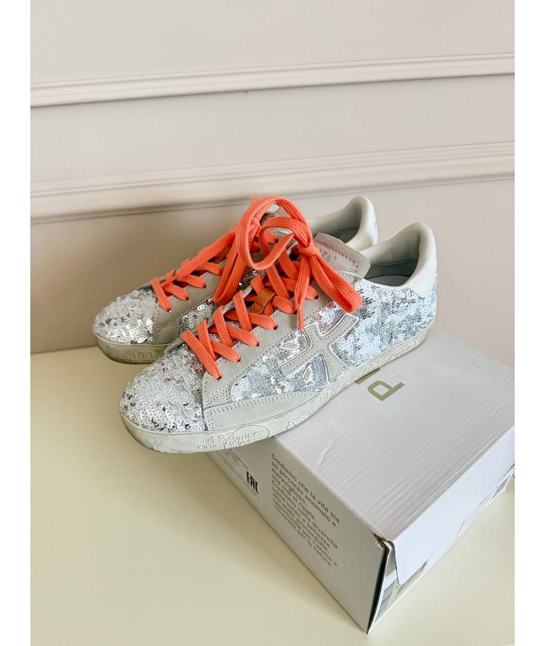 PREMIATA Серые кожаные кеды, фото 5