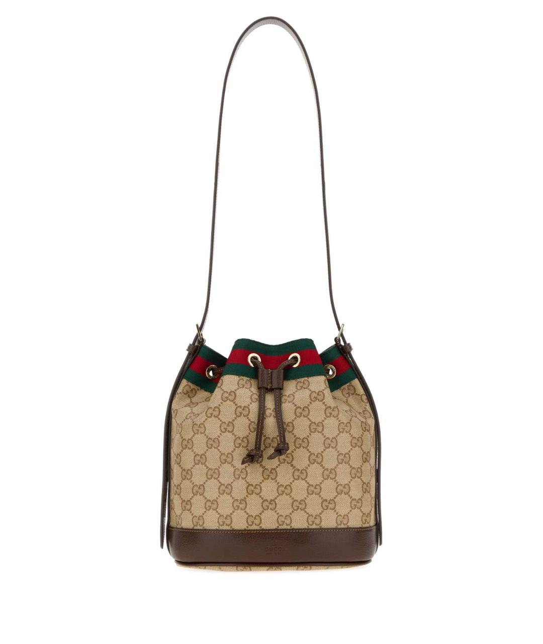 GUCCI Бежевая тканевая сумка через плечо, фото 1