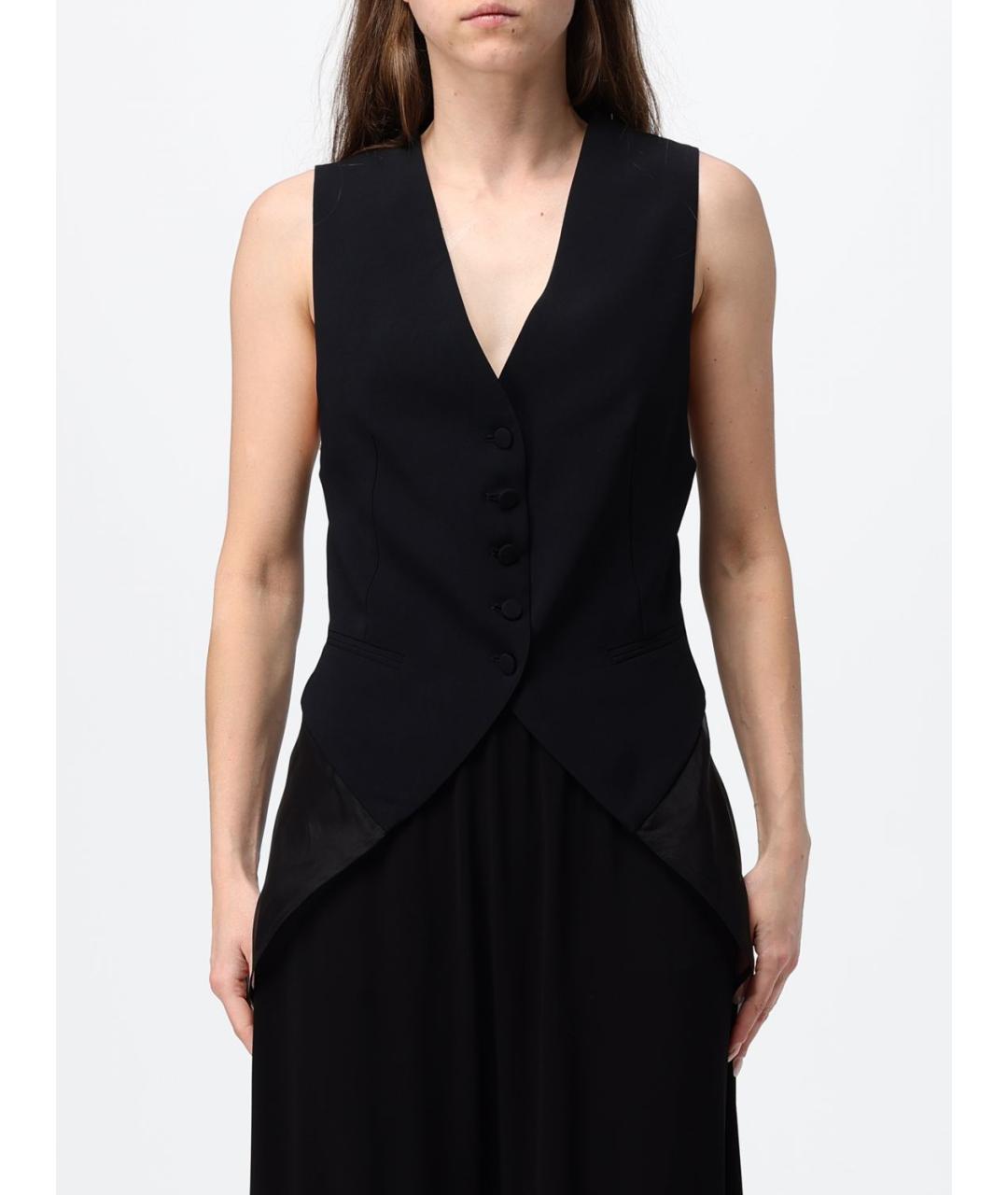 EMPORIO ARMANI Черная вискозная блузы, фото 1