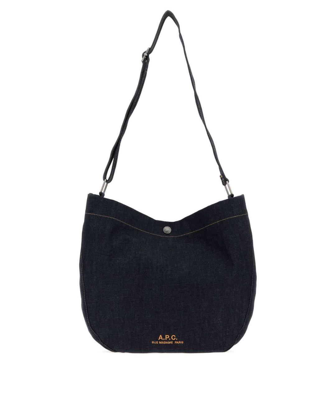 A.P.C. Синяя хлопковая сумка на плечо, фото 1