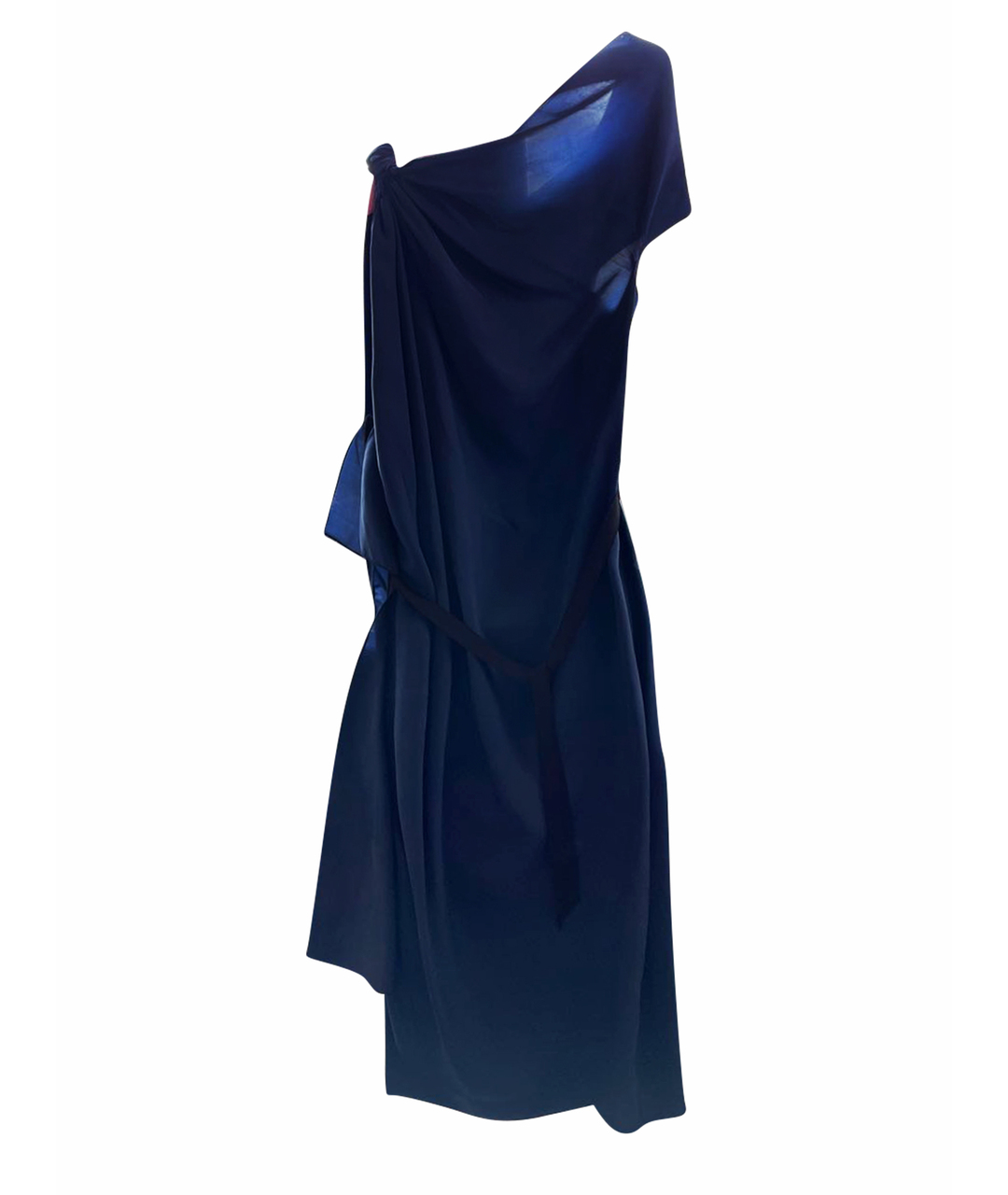 ROLAND MOURET Темно-синее шелковое коктейльное платье, фото 1
