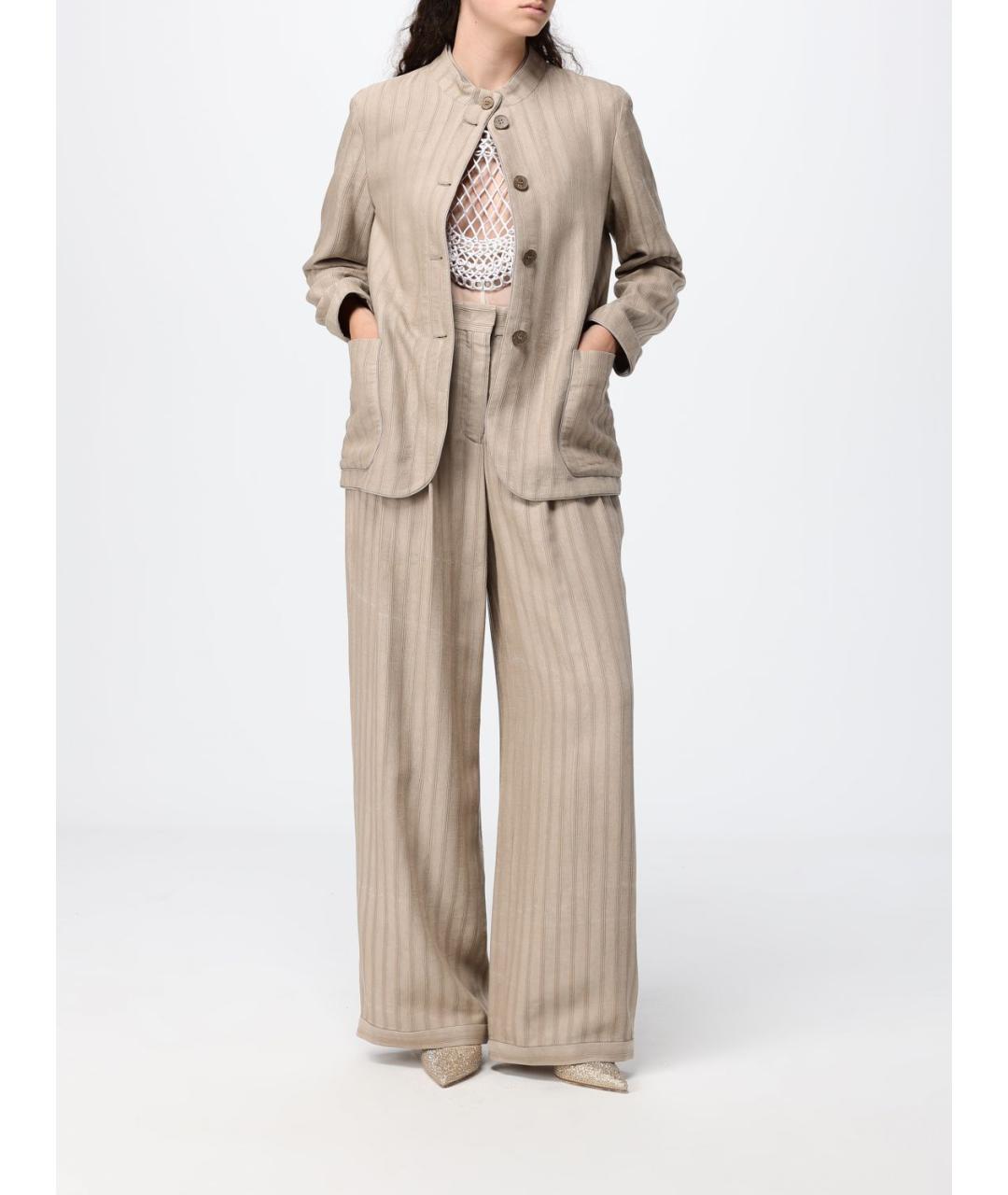 EMPORIO ARMANI Бежевая полиэстеровая жилетка, фото 2