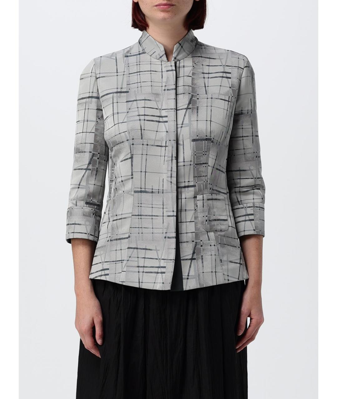 EMPORIO ARMANI Серая полиэстеровая рубашка, фото 1