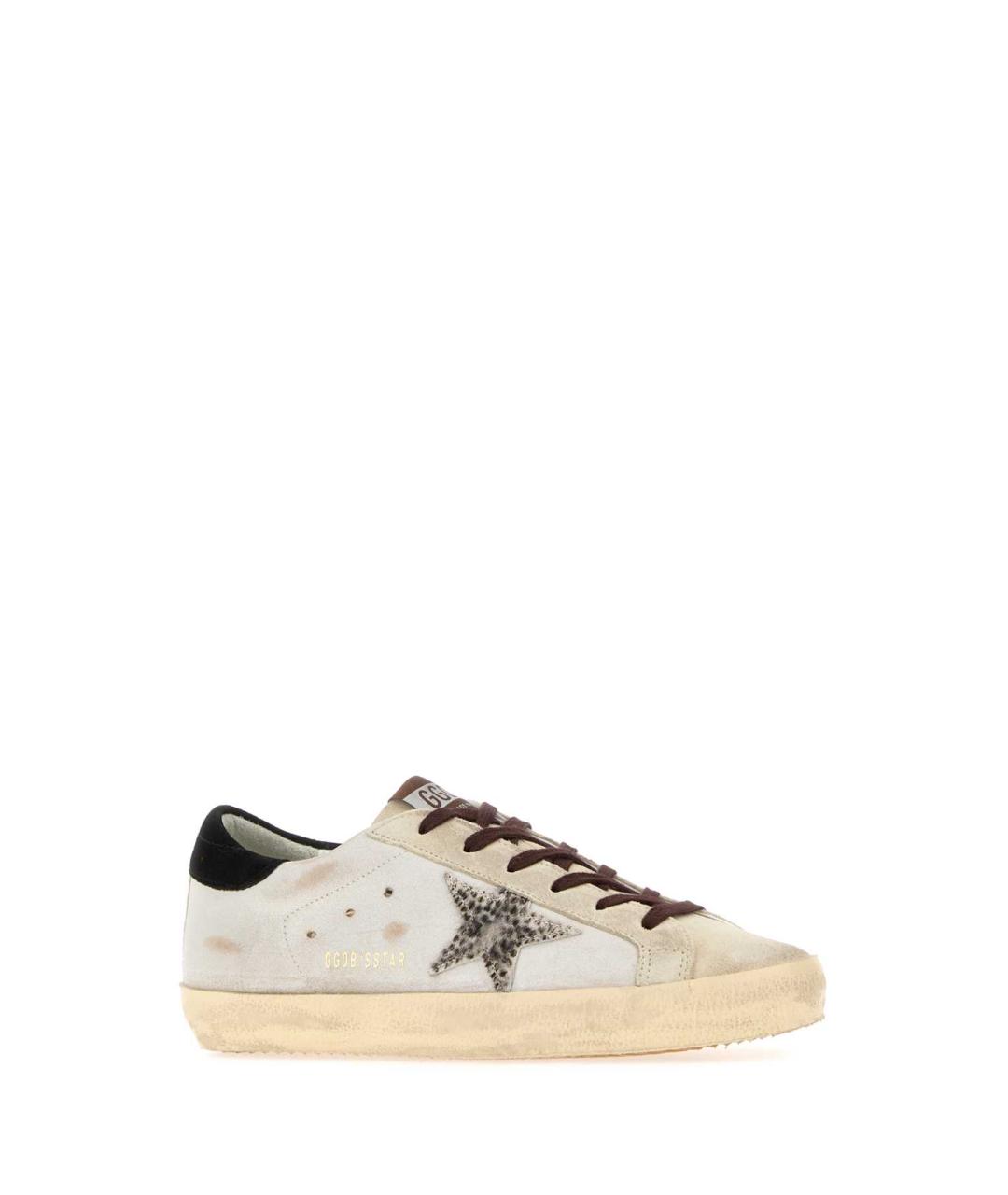 GOLDEN GOOSE Белые кожаные кроссовки, фото 2