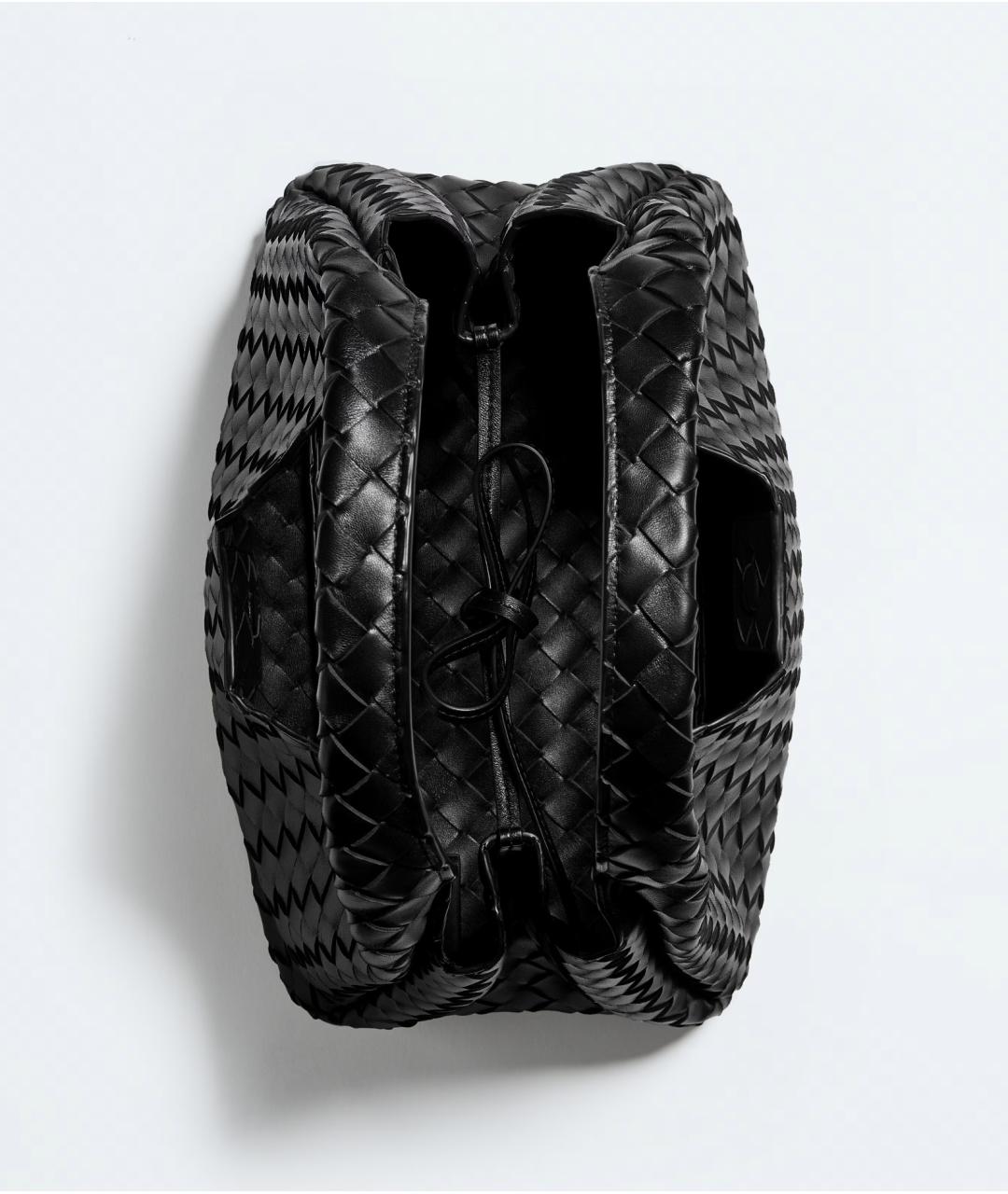 BOTTEGA VENETA Черная кожаная сумка через плечо, фото 3