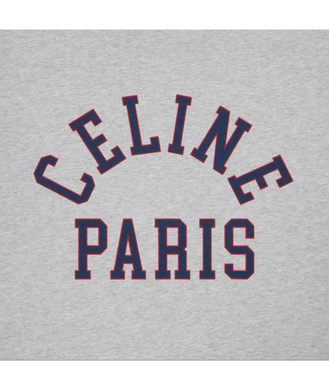 CELINE Серая хлопковая футболка, фото 4