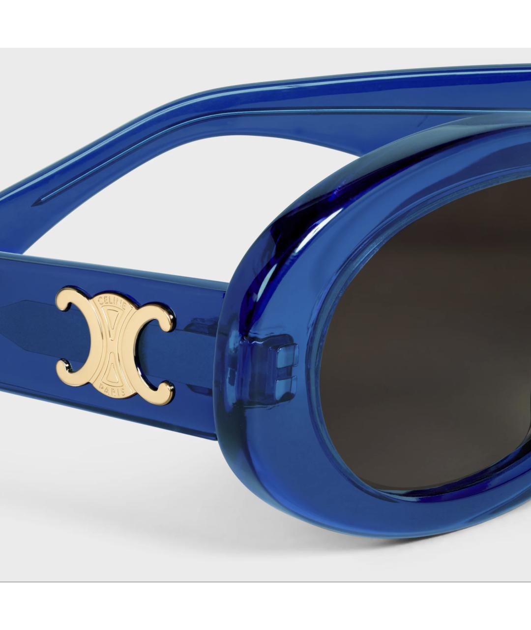 CELINE Синие пластиковые солнцезащитные очки, фото 3