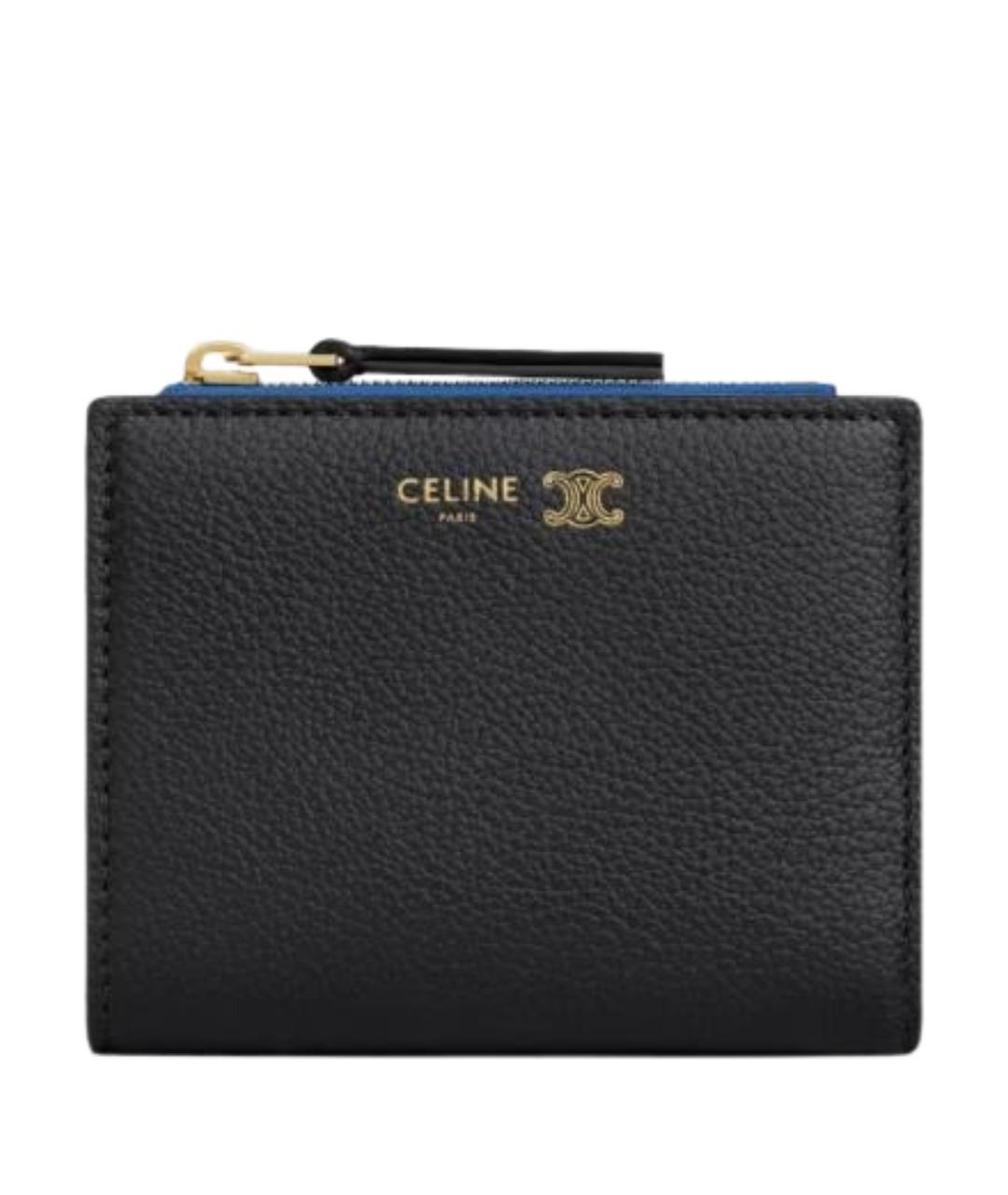 CELINE Черный кожаный кошелек, фото 1
