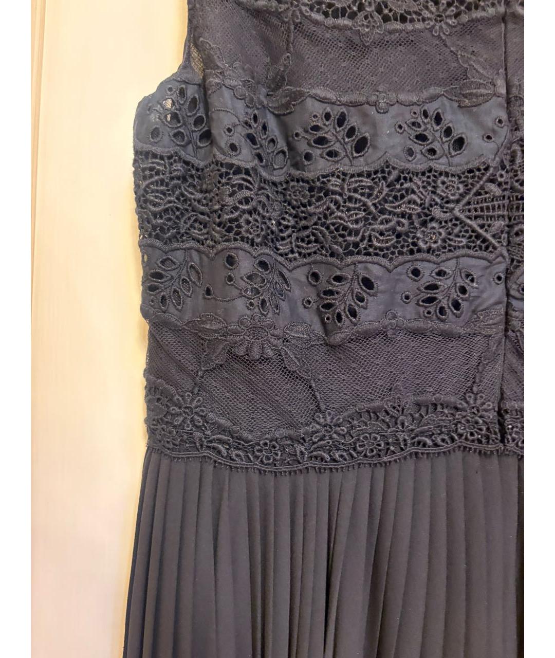 VALENTINO Черное шелковое повседневное платье, фото 4