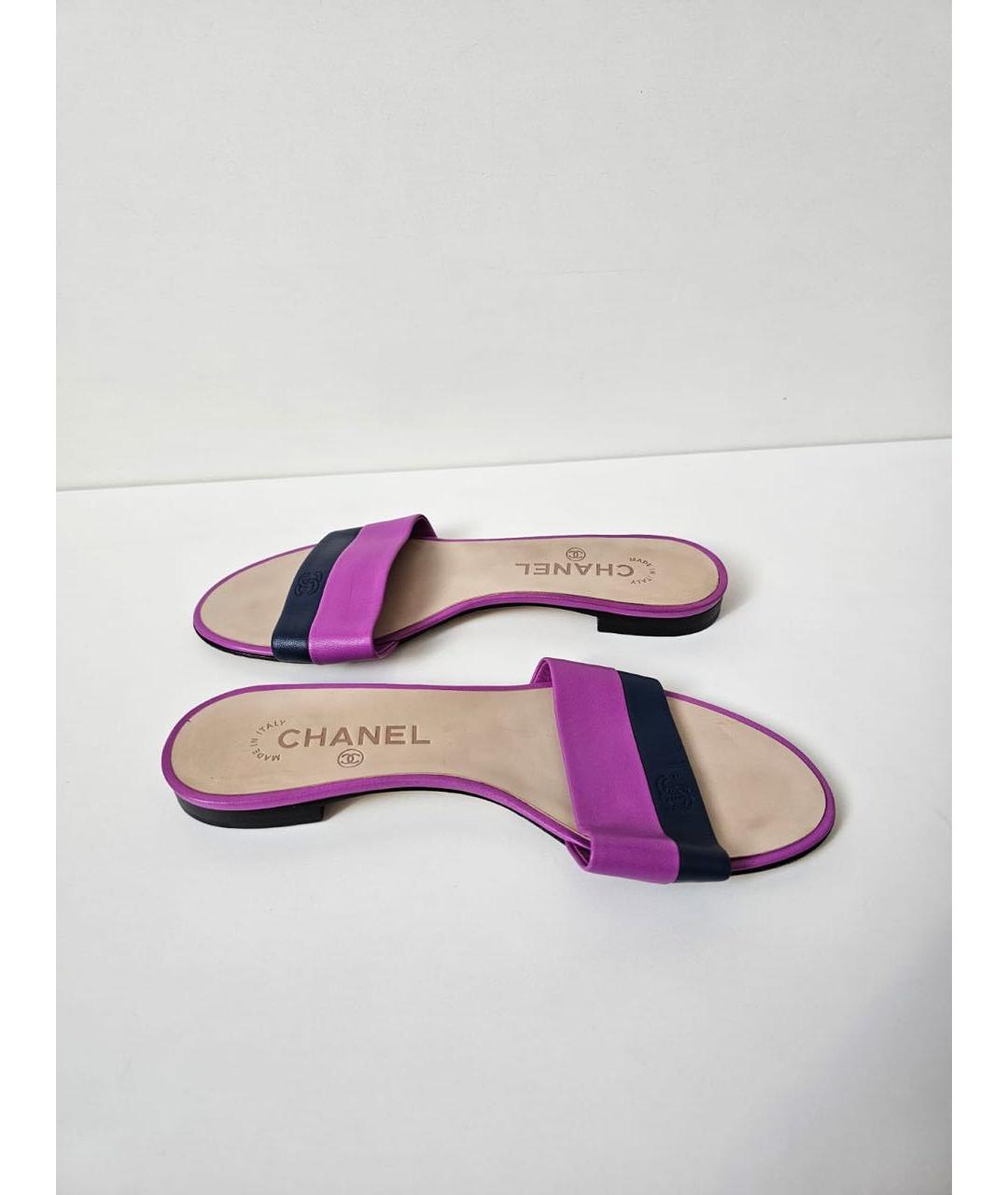 CHANEL Розовые шлепанцы, фото 6