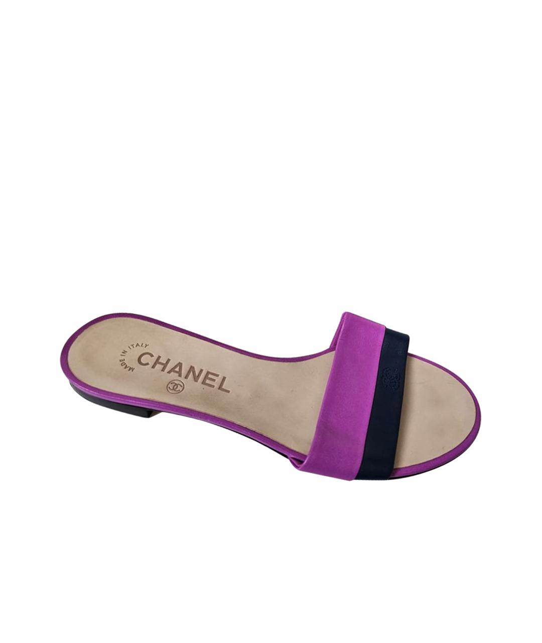 CHANEL Розовые шлепанцы, фото 9
