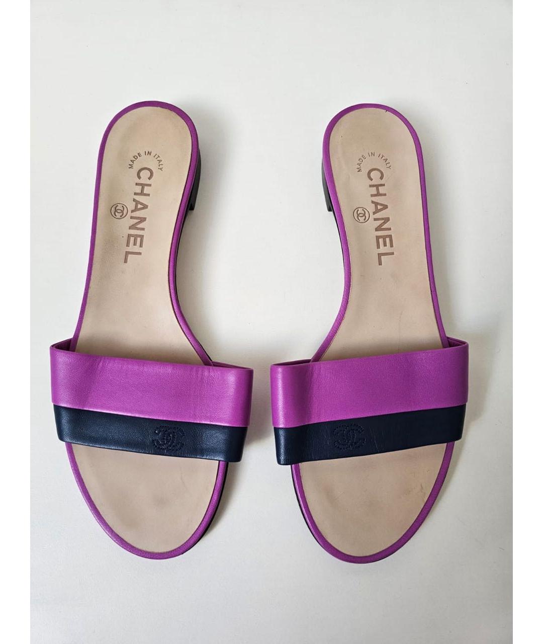 CHANEL Розовые шлепанцы, фото 3