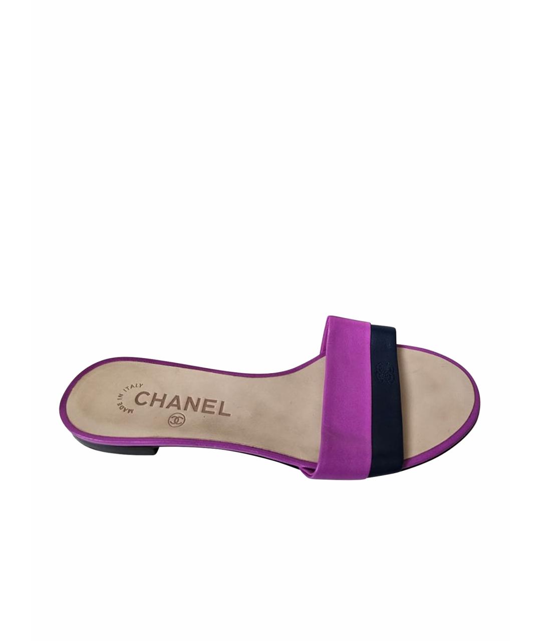CHANEL Розовые шлепанцы, фото 1