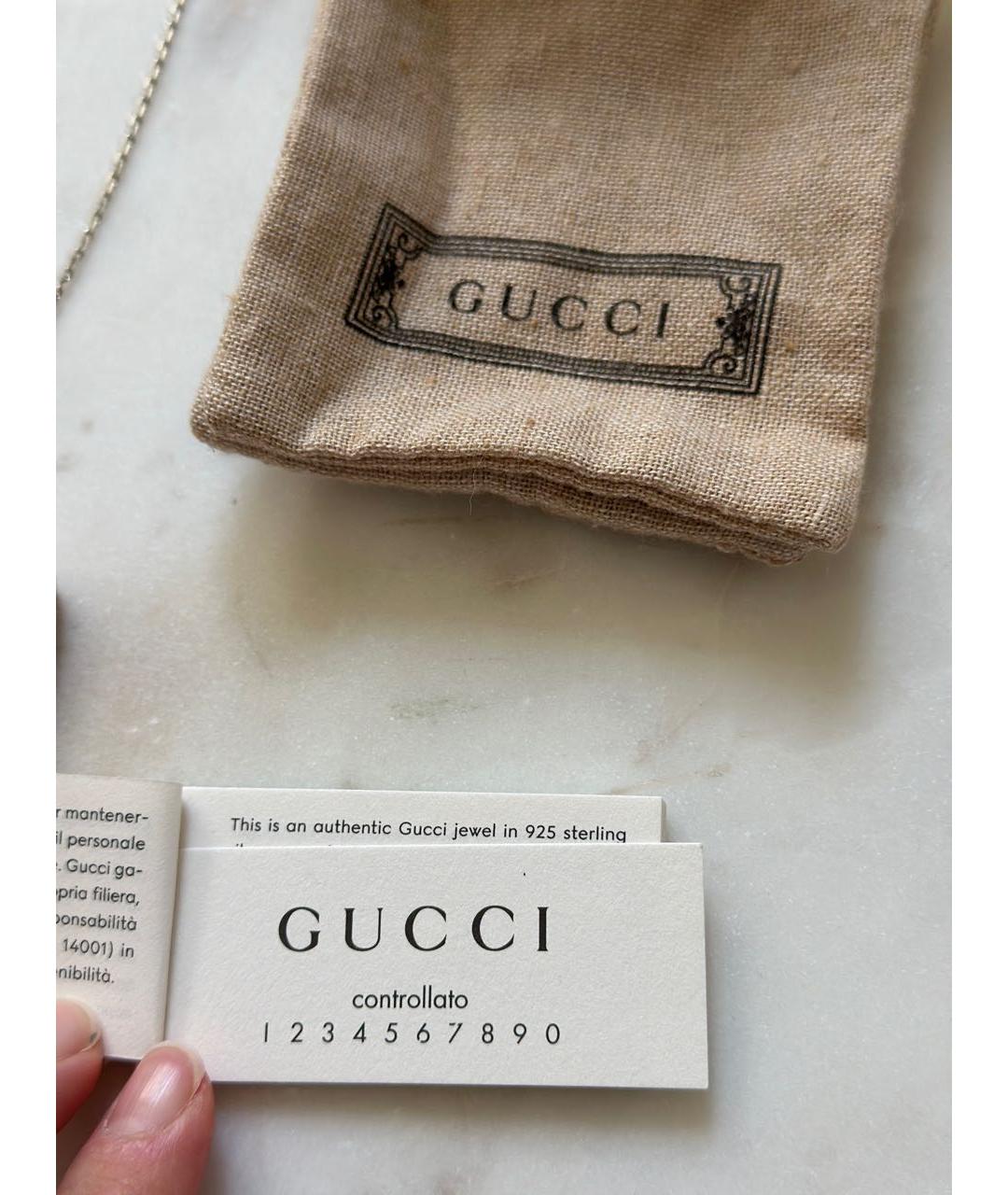 GUCCI Серебряный серебряный кулон, фото 6