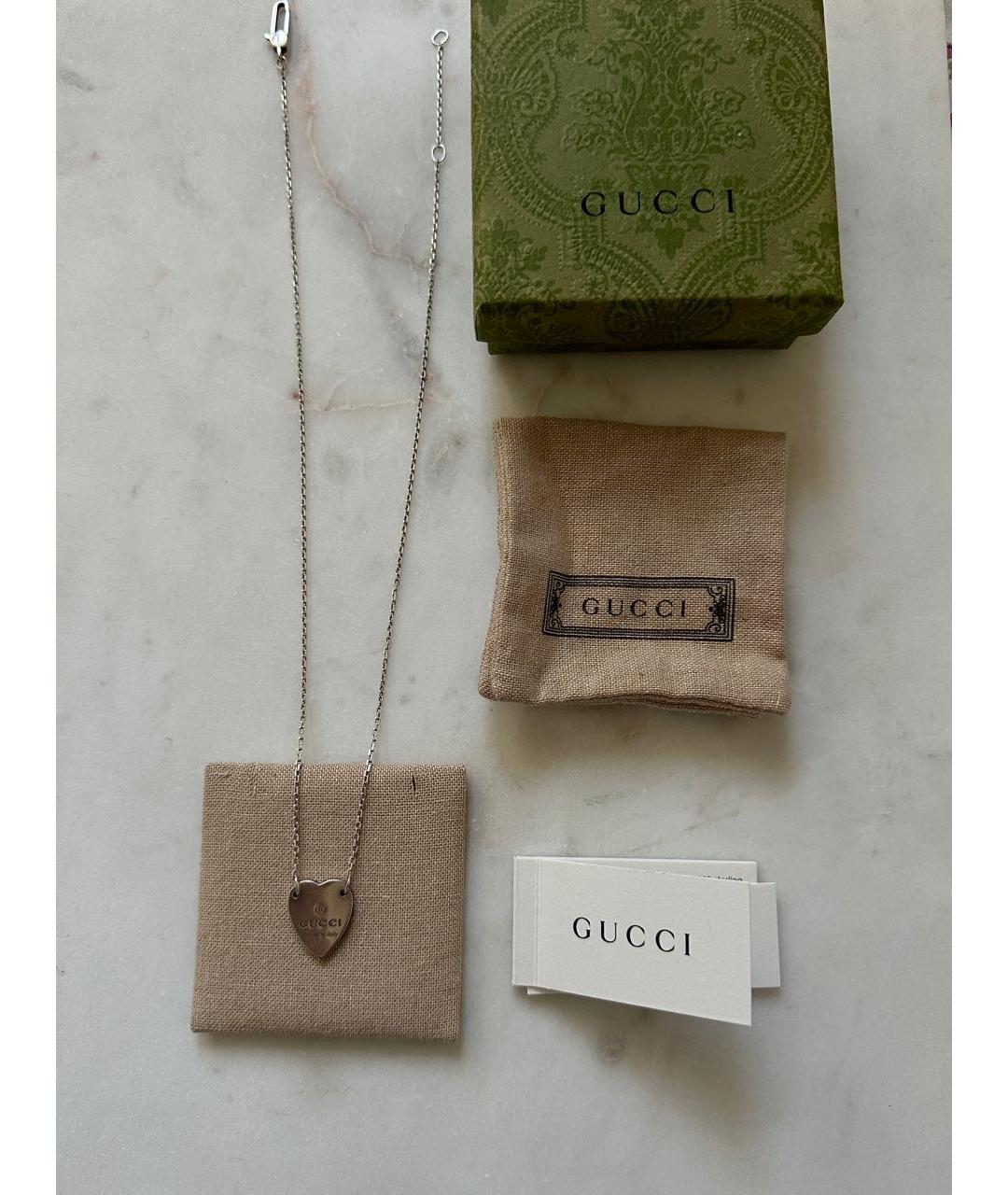 GUCCI Серебряный серебряный кулон, фото 7