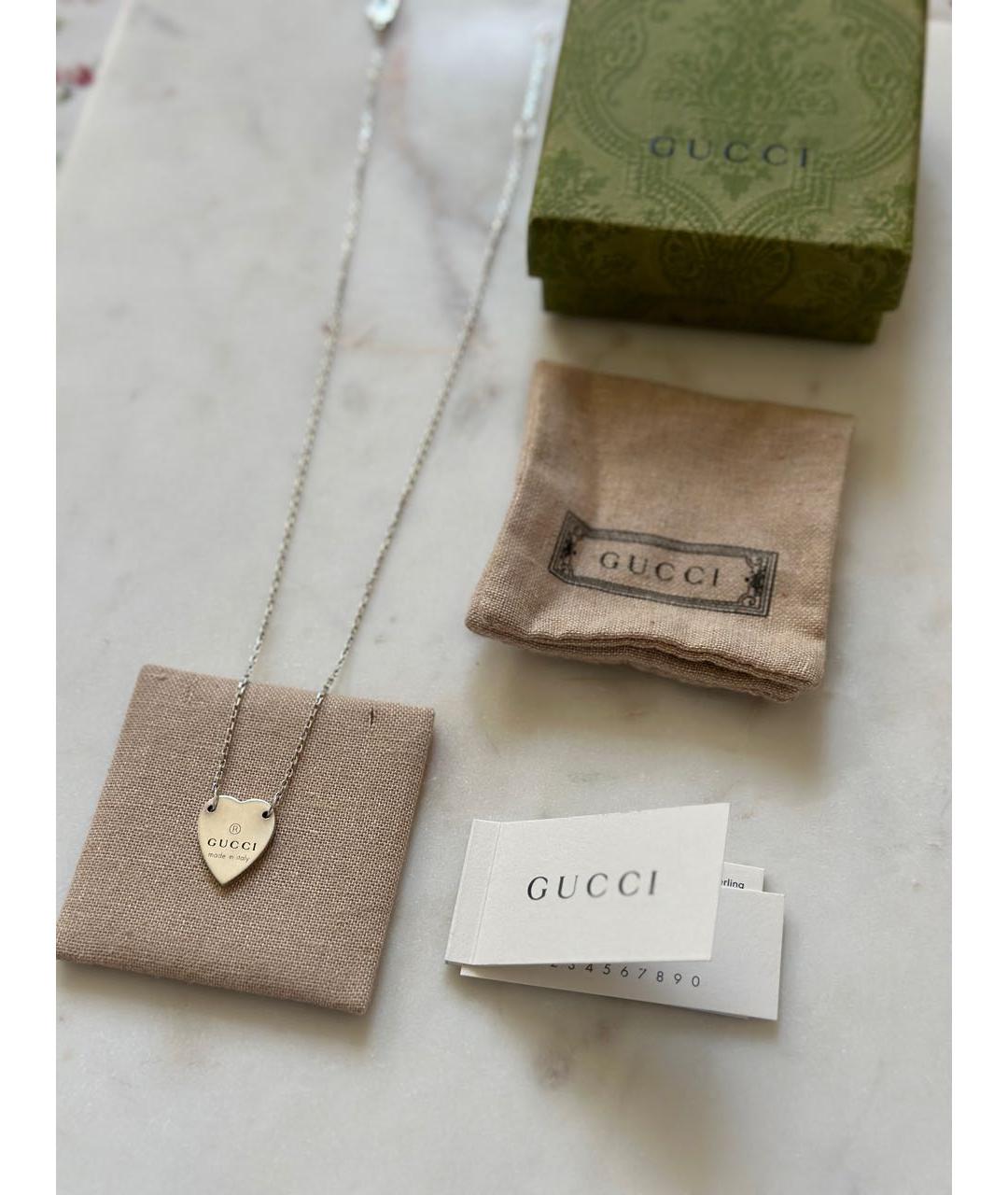 GUCCI Серебряный серебряный кулон, фото 2